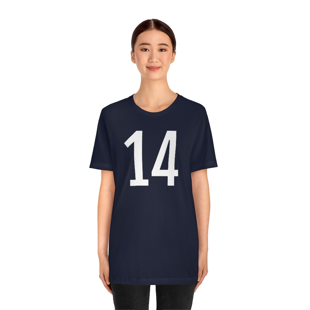 T-Shirt Numbered T Shirt with Number On Them for Numerological Black Tshirt Outfit 14 Petrova Designs