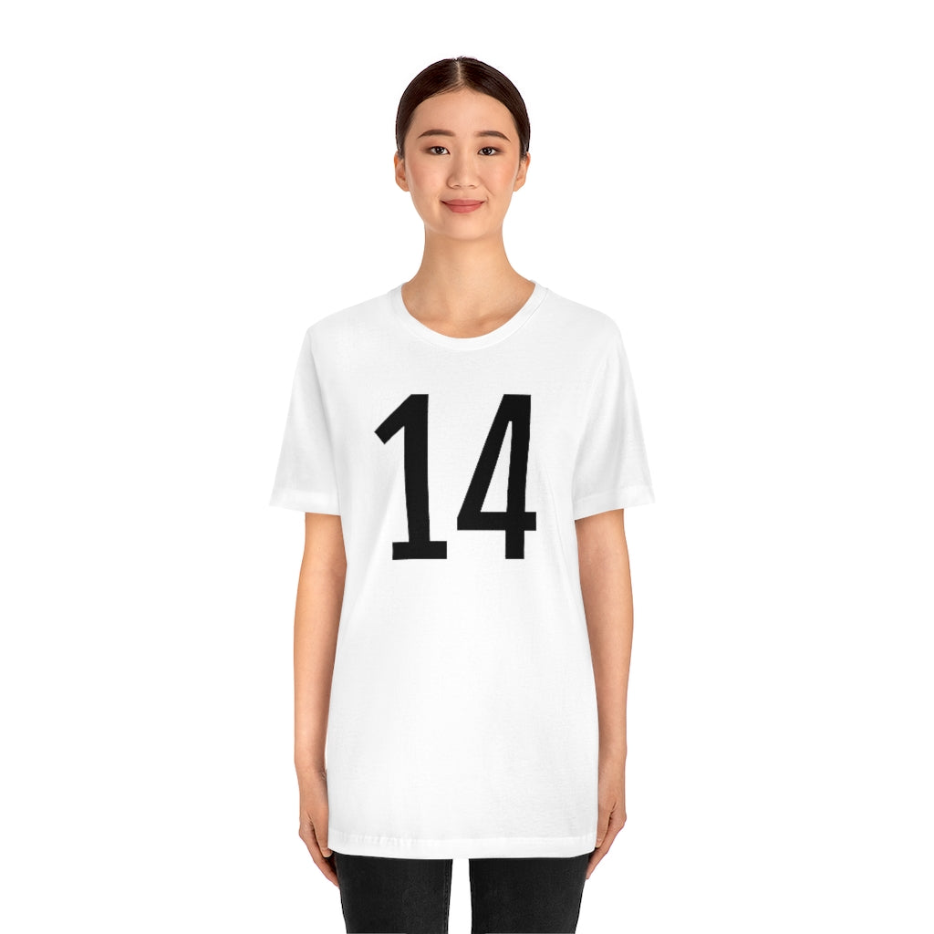 T-Shirt Numbered T Shirt with Number On Them for Numerological Black Tshirt Outfit 14 Petrova Designs