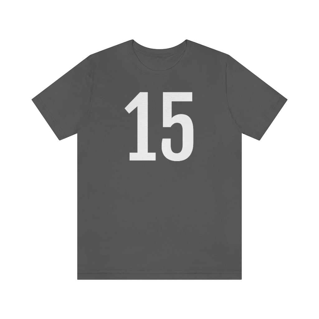 Asphalt T-Shirt Numbered T Shirt with Number On Them for Numerological Black Tshirt Outfit 15 Petrova Designs