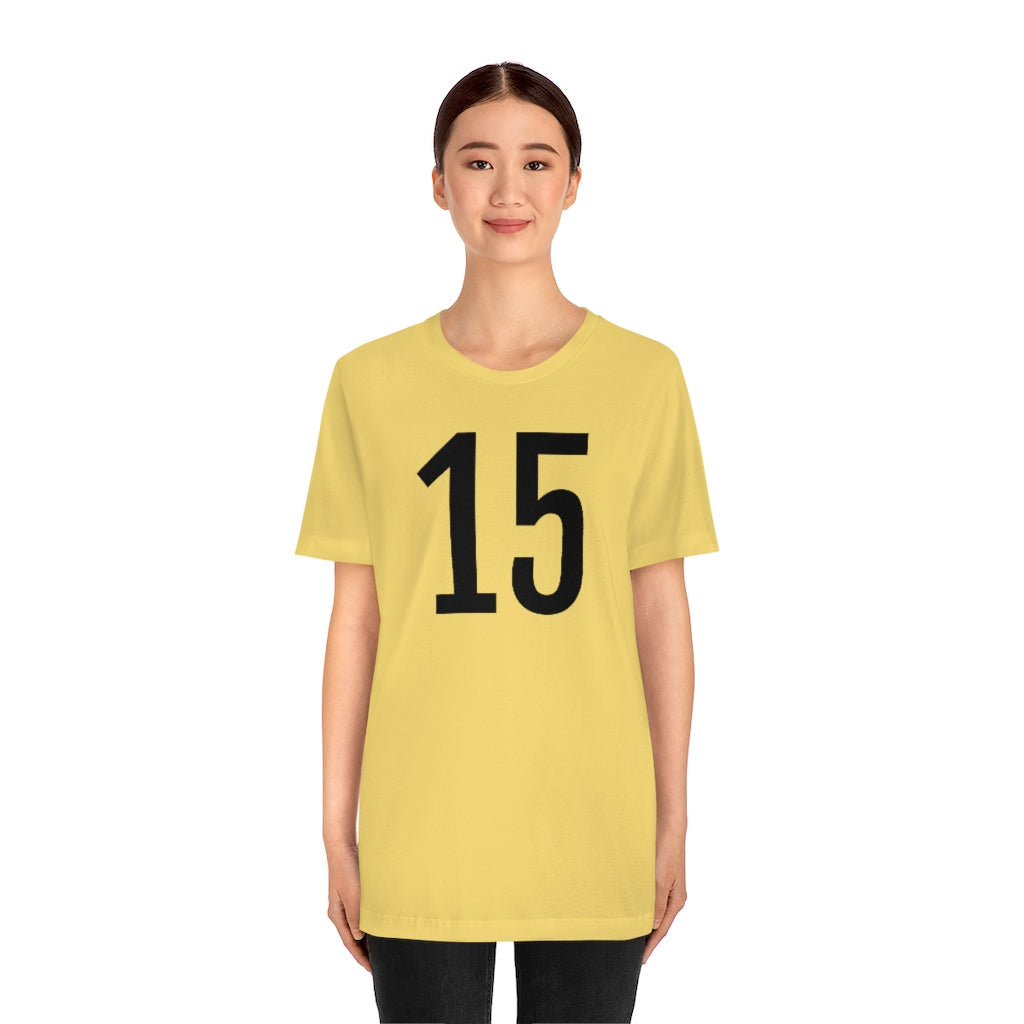 T-Shirt Numbered T Shirt with Number On Them for Numerological Black Tshirt Outfit 15 Petrova Designs
