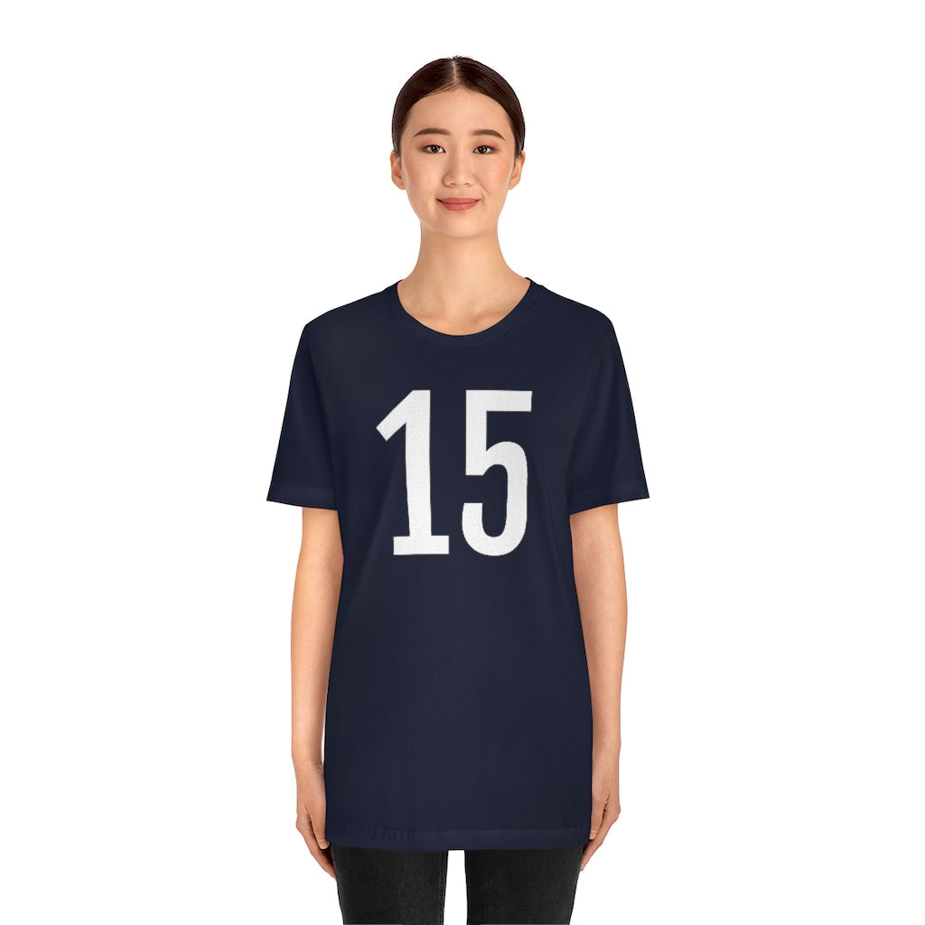 T-Shirt Numbered T Shirt with Number On Them for Numerological Black Tshirt Outfit 15 Petrova Designs