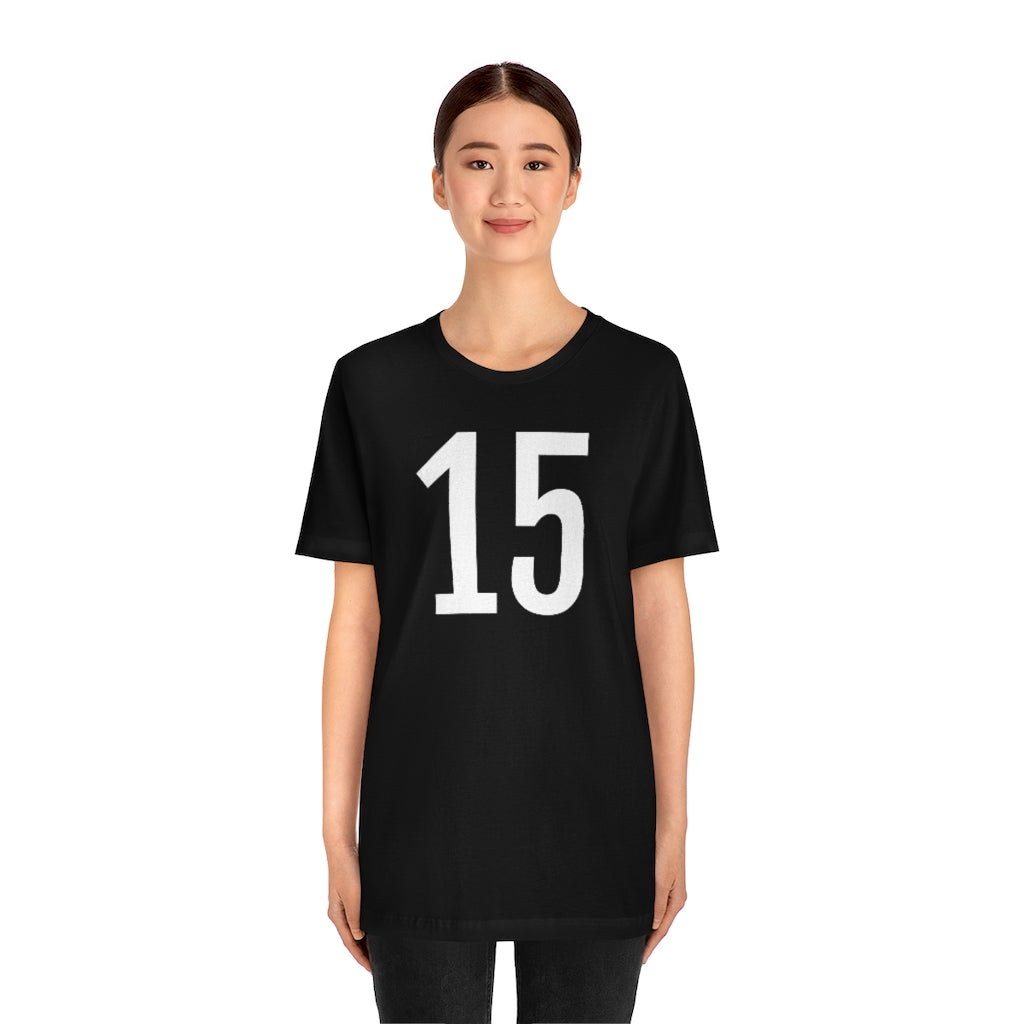 T-Shirt Numbered T Shirt with Number On Them for Numerological Black Tshirt Outfit 15 Petrova Designs