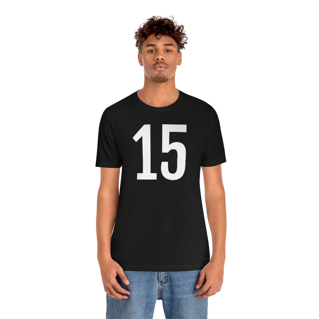 T-Shirt Numbered T Shirt with Number On Them for Numerological Black Tshirt Outfit 15 Petrova Designs