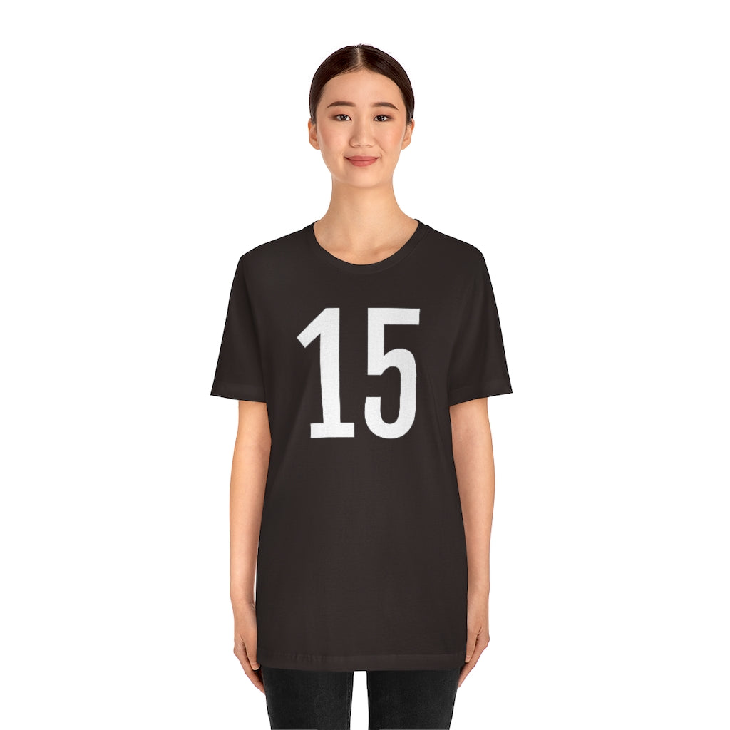 T-Shirt Numbered T Shirt with Number On Them for Numerological Black Tshirt Outfit 15 Petrova Designs