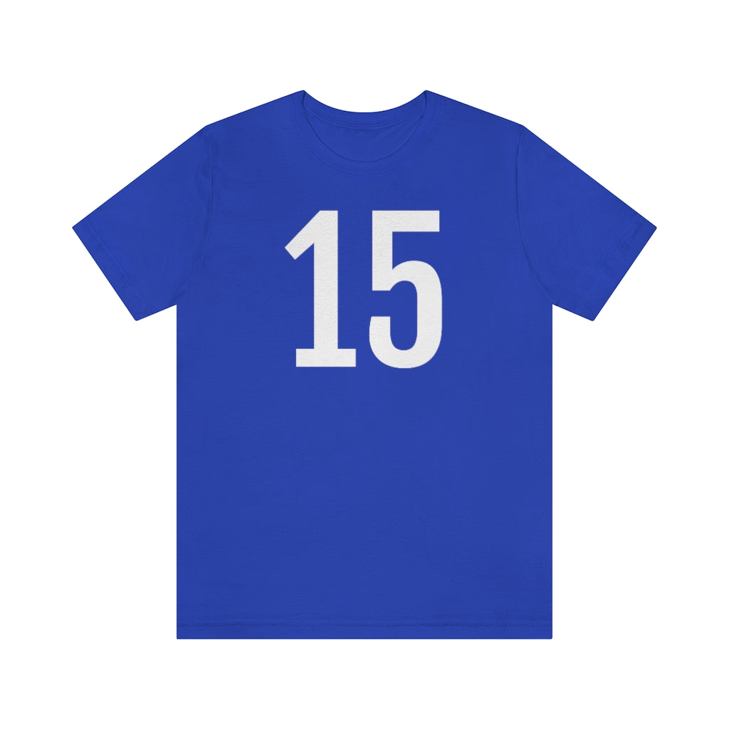 True Royal T-Shirt Numbered T Shirt with Number On Them for Numerological Black Tshirt Outfit 15 Petrova Designs