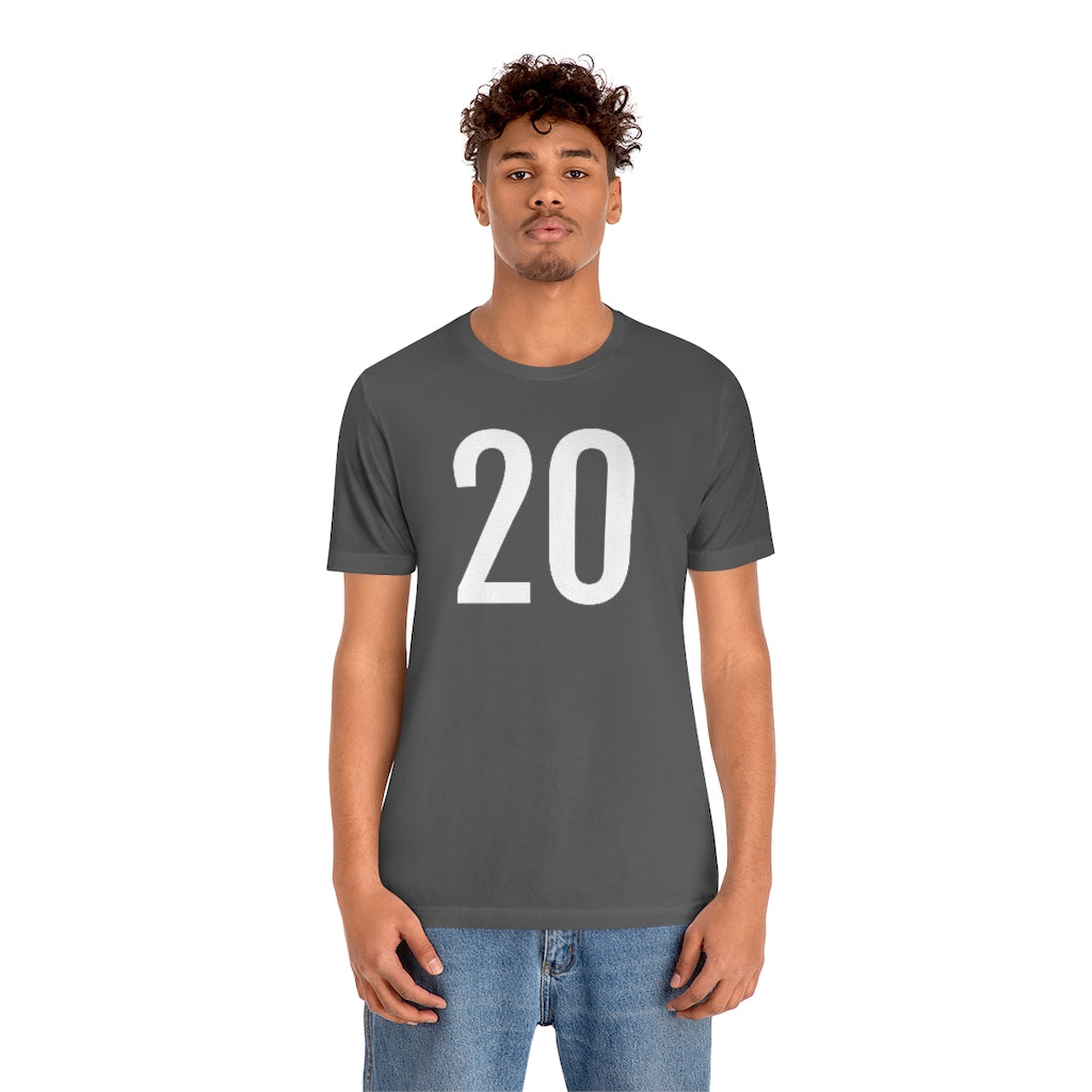 T-Shirt Numbered T Shirt with Number On Them for Numerological Black Tshirt Outfit 20 Petrova Designs