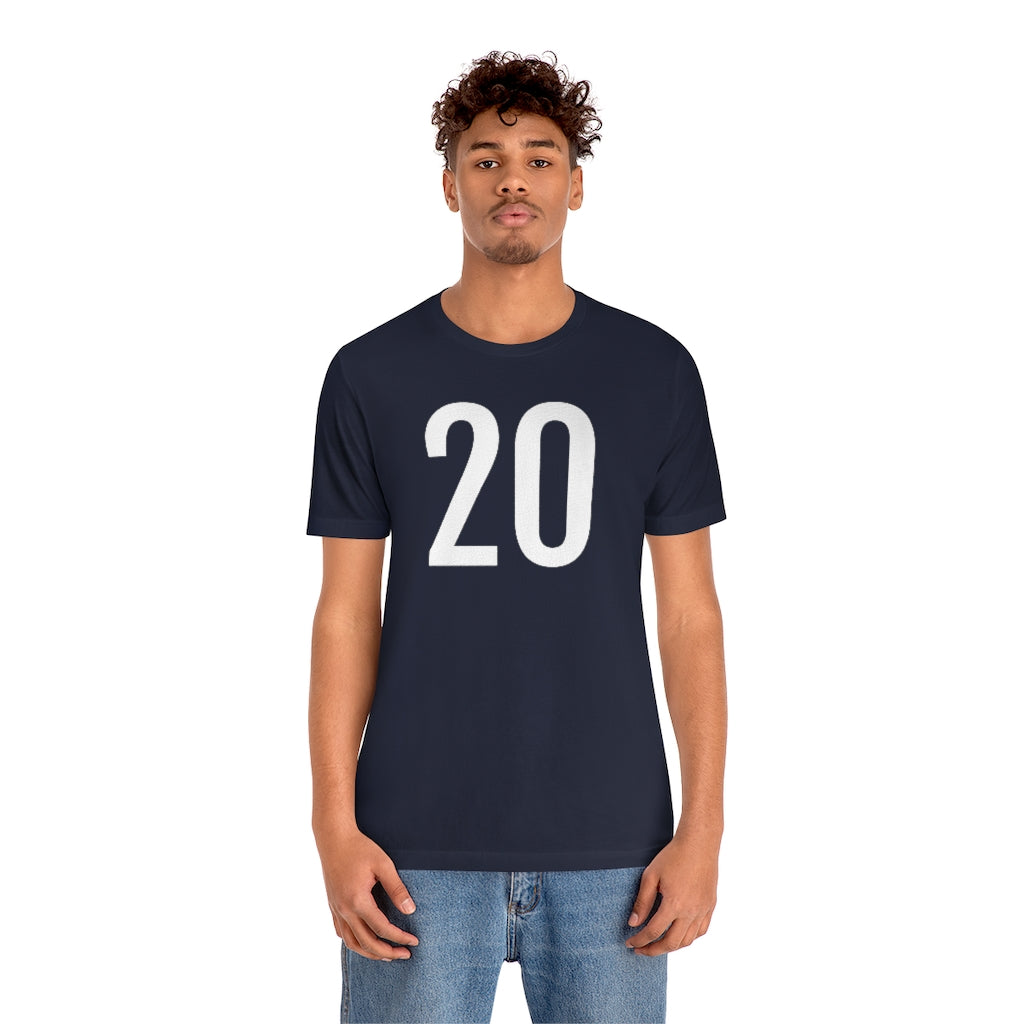 T-Shirt Numbered T Shirt with Number On Them for Numerological Black Tshirt Outfit 20 Petrova Designs