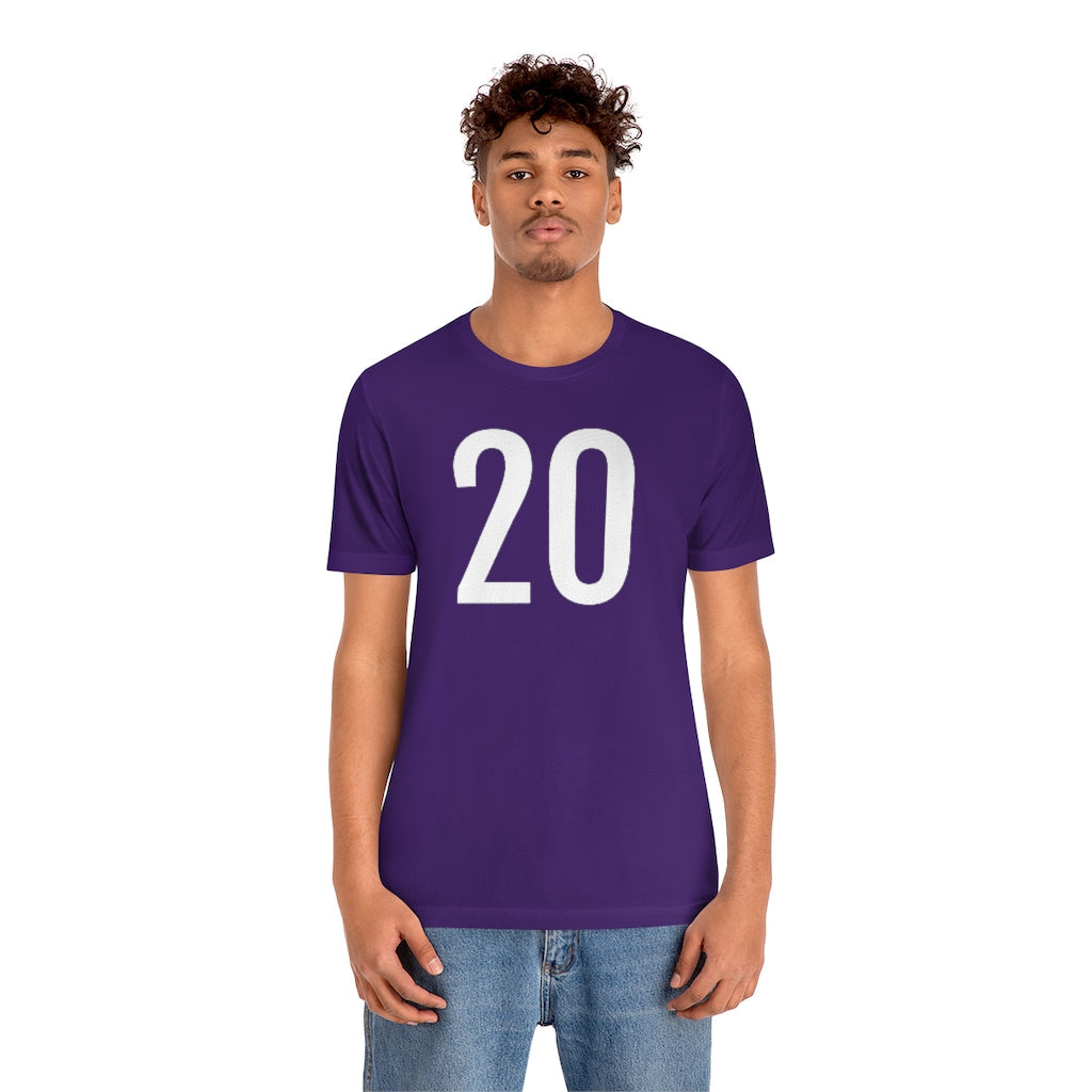 T-Shirt Numbered T Shirt with Number On Them for Numerological Black Tshirt Outfit 20 Petrova Designs