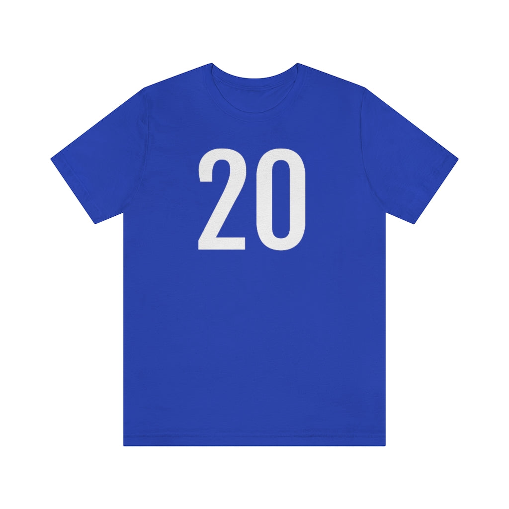 True Royal T-Shirt Numbered T Shirt with Number On Them for Numerological Black Tshirt Outfit 20 Petrova Designs