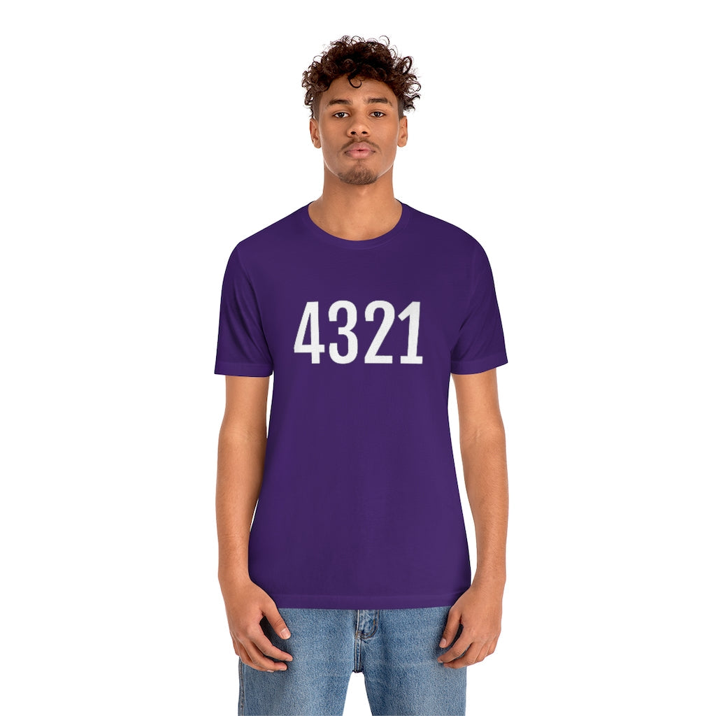 T-Shirt Numbered T Shirt with Number On Them for Numerological Black Tshirt Outfit 4321 Petrova Designs