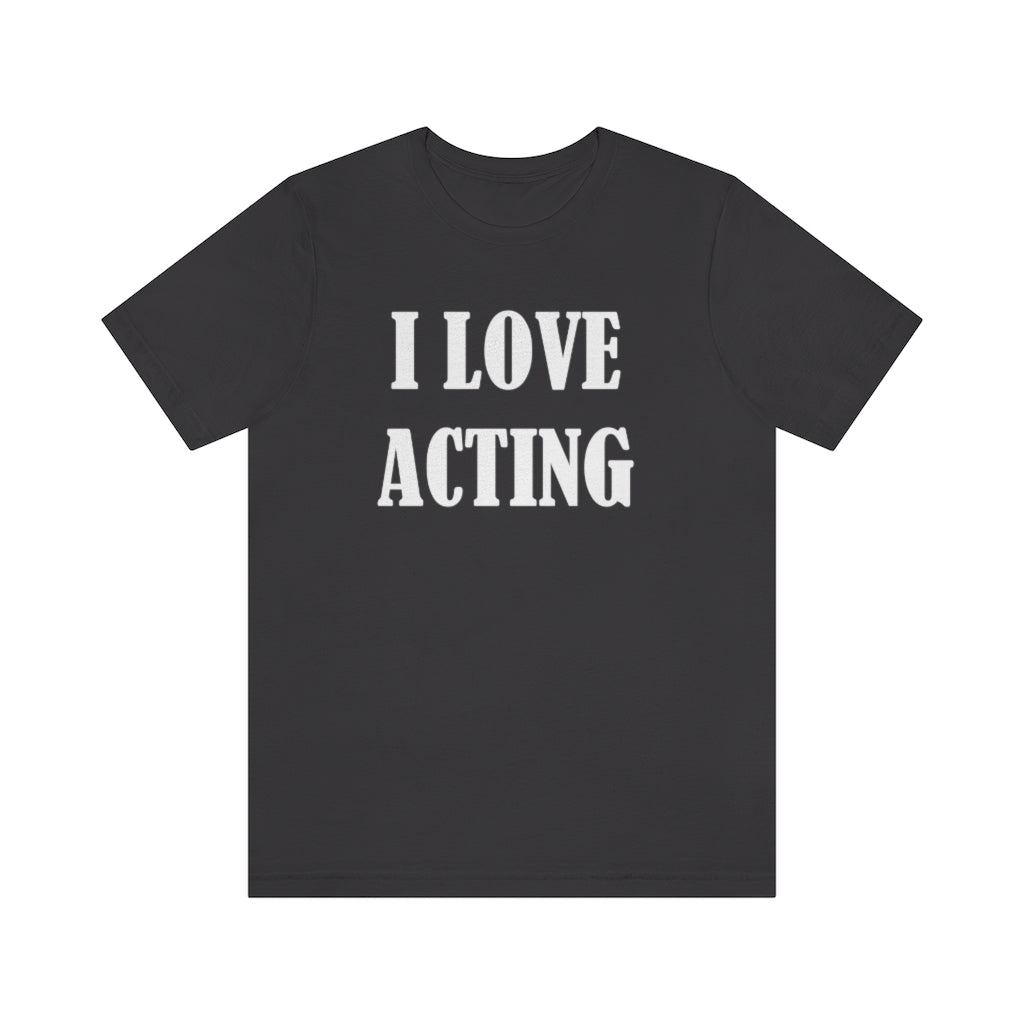 Dark Grey T-Shirt Text Shirt for Men & Women Black Bella Canvas Shirts for Tshirt Outfit Aesthetic Actor Actress Petrova Designs