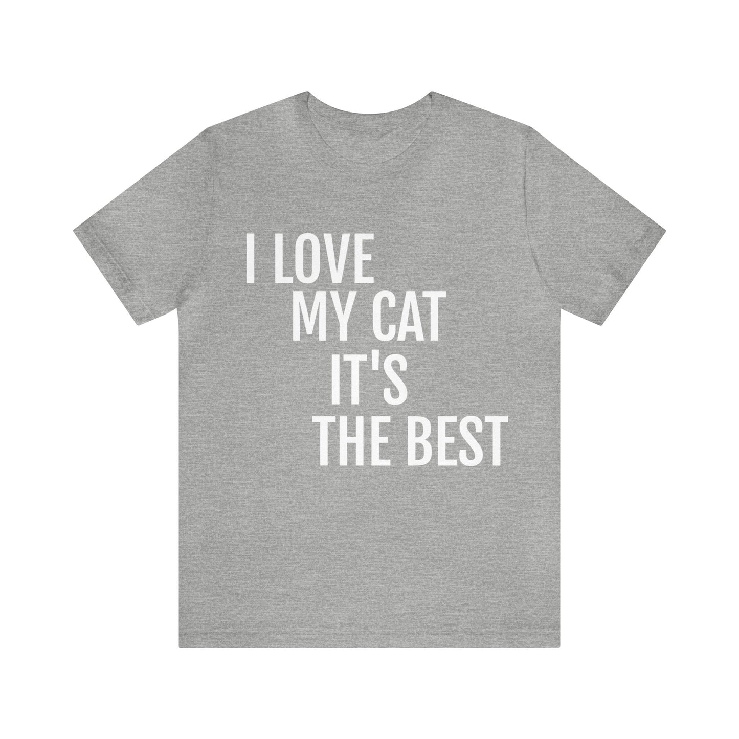 Athletic Heather T-Shirt Text Shirt for Men & Women Black Bella Canvas Shirts for Tshirt Outfit Aesthetic Cat Mom Cat Dad Petrova Designs