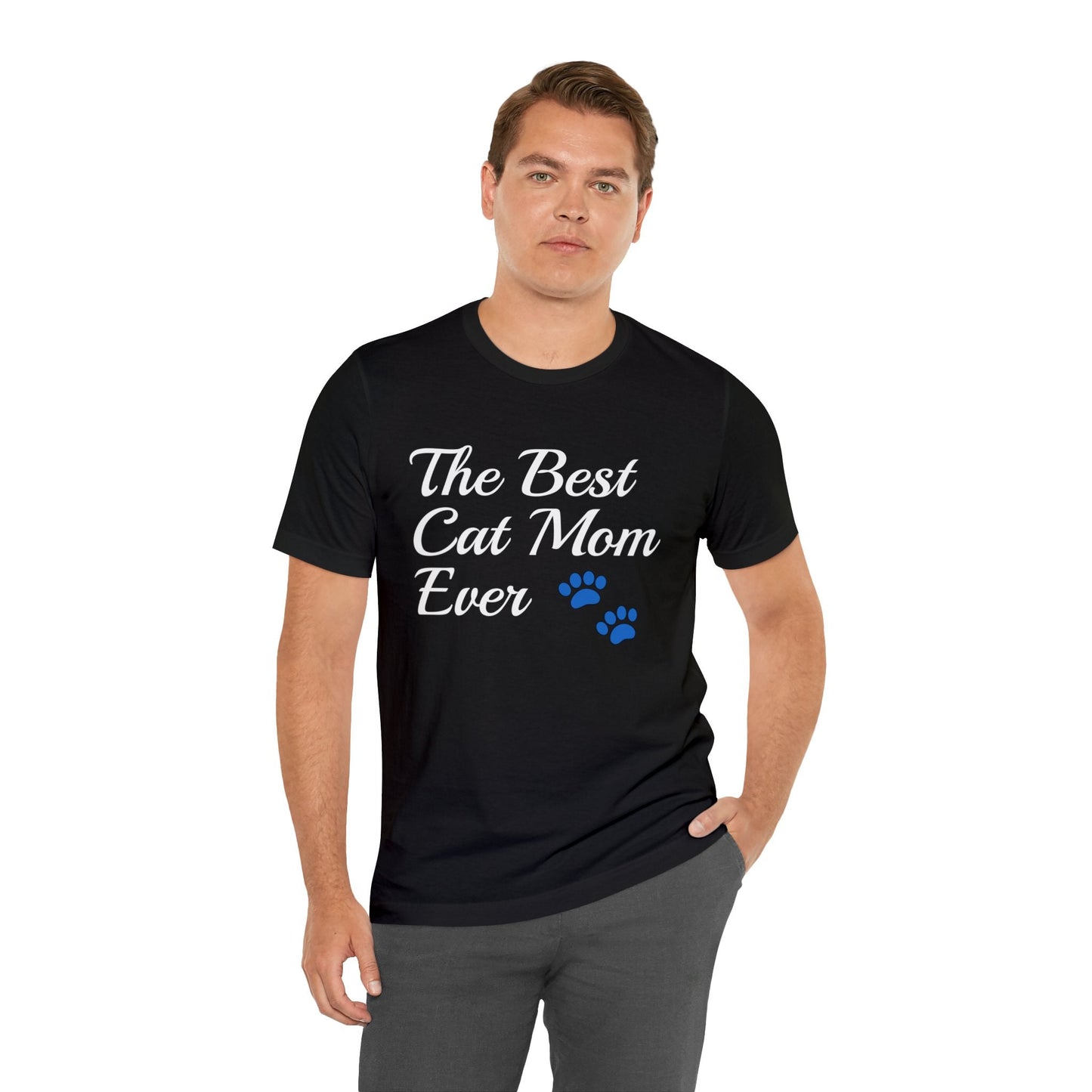T-Shirt Text Shirt for Men & Women Black Bella Canvas Shirts for Tshirt Outfit Aesthetic Cat Mom Petrova Designs