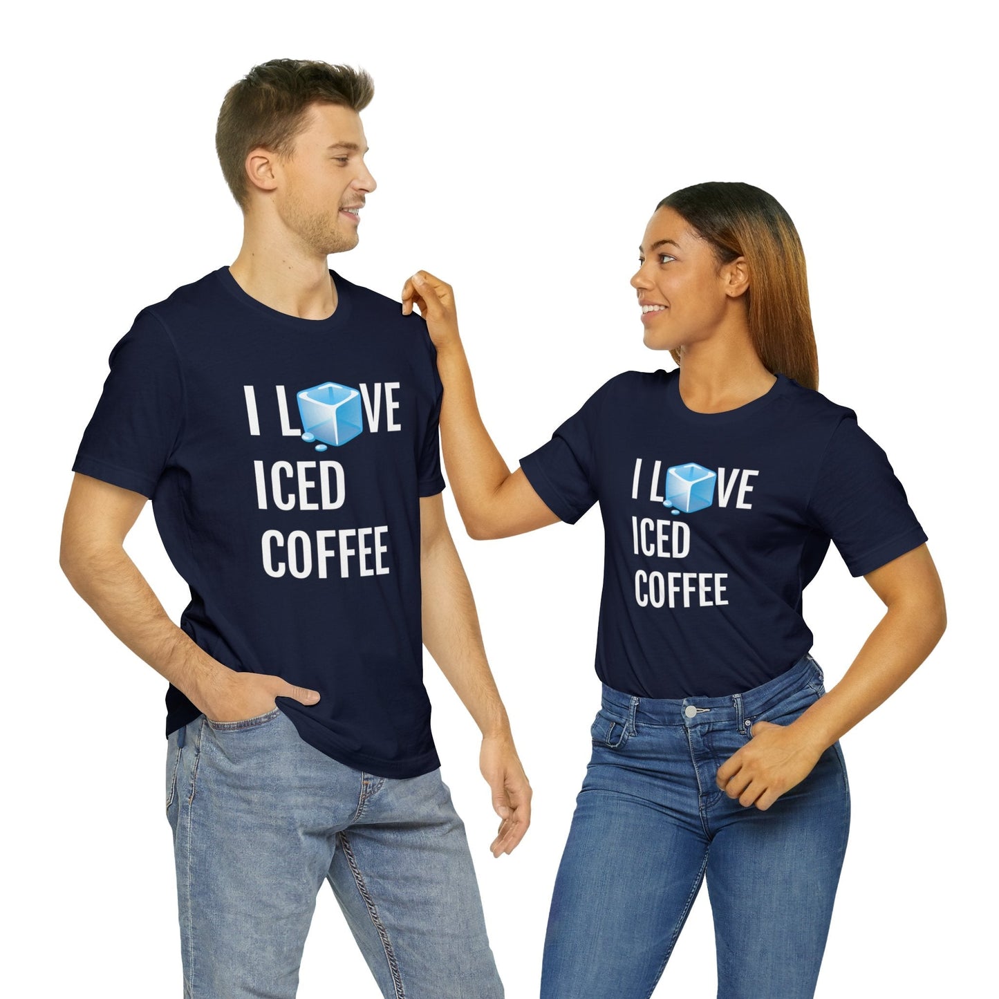 T-Shirt Text Shirt for Men & Women Black Bella Canvas Shirts for Tshirt Outfit Aesthetic Coffee Iced Latter Petrova Designs