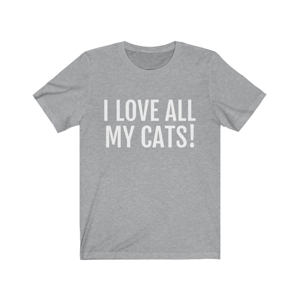 Athletic Heather T-Shirt Text Shirt for Men & Women Black Bella Canvas Shirts for Tshirt Outfit Aesthetic Funny Cat Owner Petrova Designs