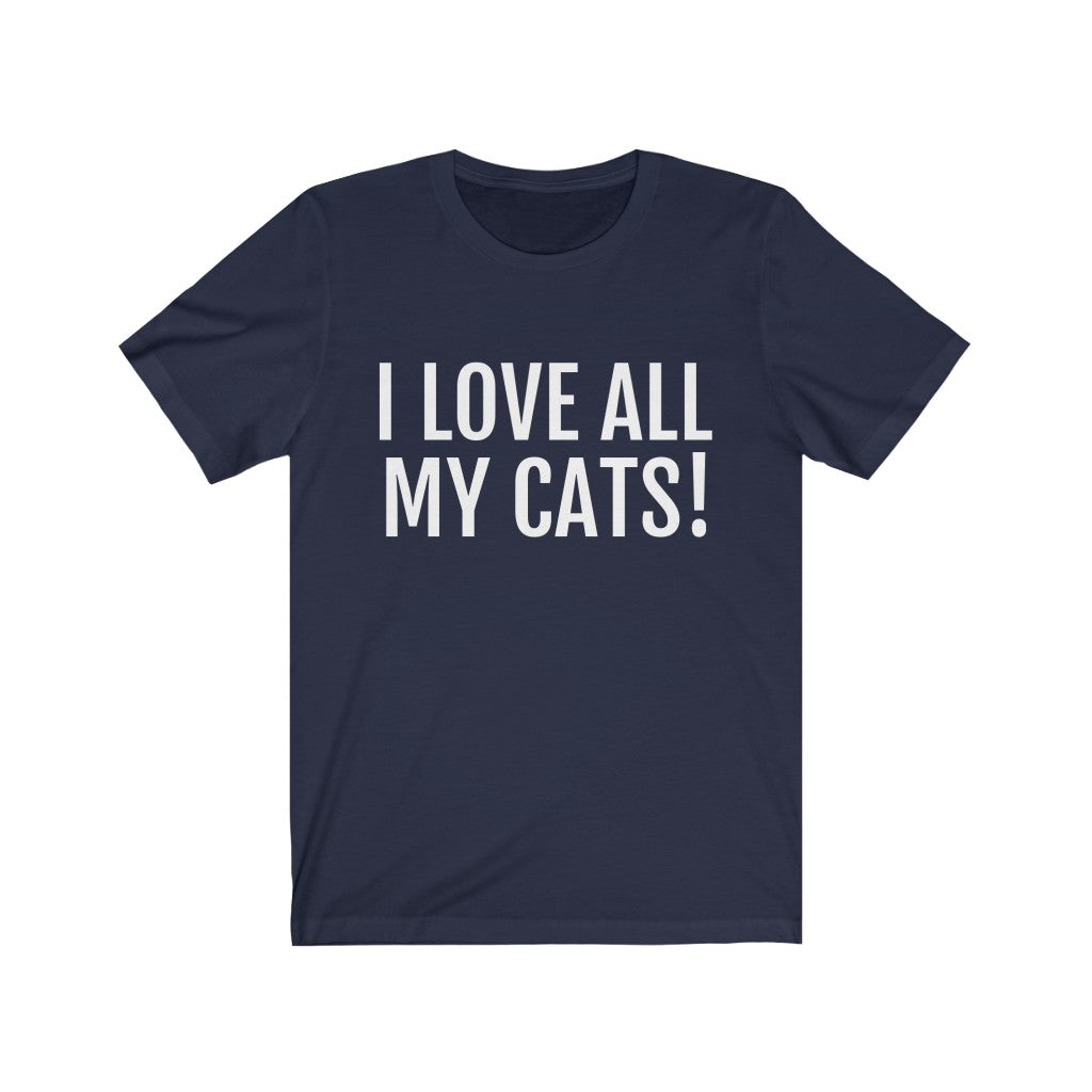 Navy T-Shirt Text Shirt for Men & Women Black Bella Canvas Shirts for Tshirt Outfit Aesthetic Funny Cat Owner Petrova Designs