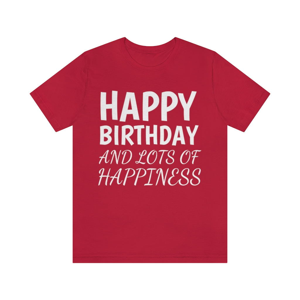 Red T-Shirt Text Shirt for Men & Women Black Bella Canvas Shirts for Tshirt Outfit Aesthetic Happy Birthday Petrova Designs