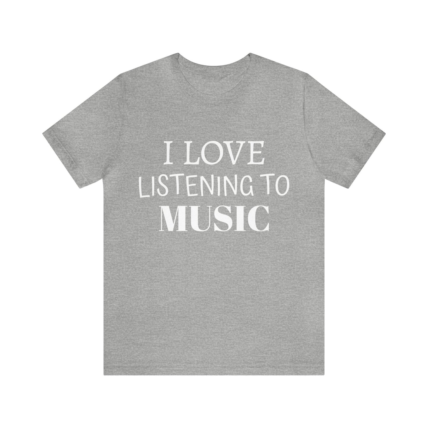 Athletic Heather T-Shirt Text Shirt for Men & Women Black Bella Canvas Shirts for Tshirt Outfit Aesthetic Listen to Music Petrova Designs