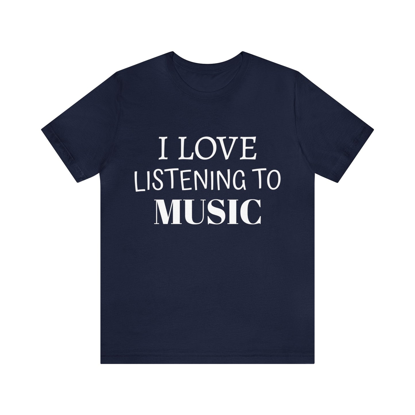 Navy T-Shirt Text Shirt for Men & Women Black Bella Canvas Shirts for Tshirt Outfit Aesthetic Listen to Music Petrova Designs