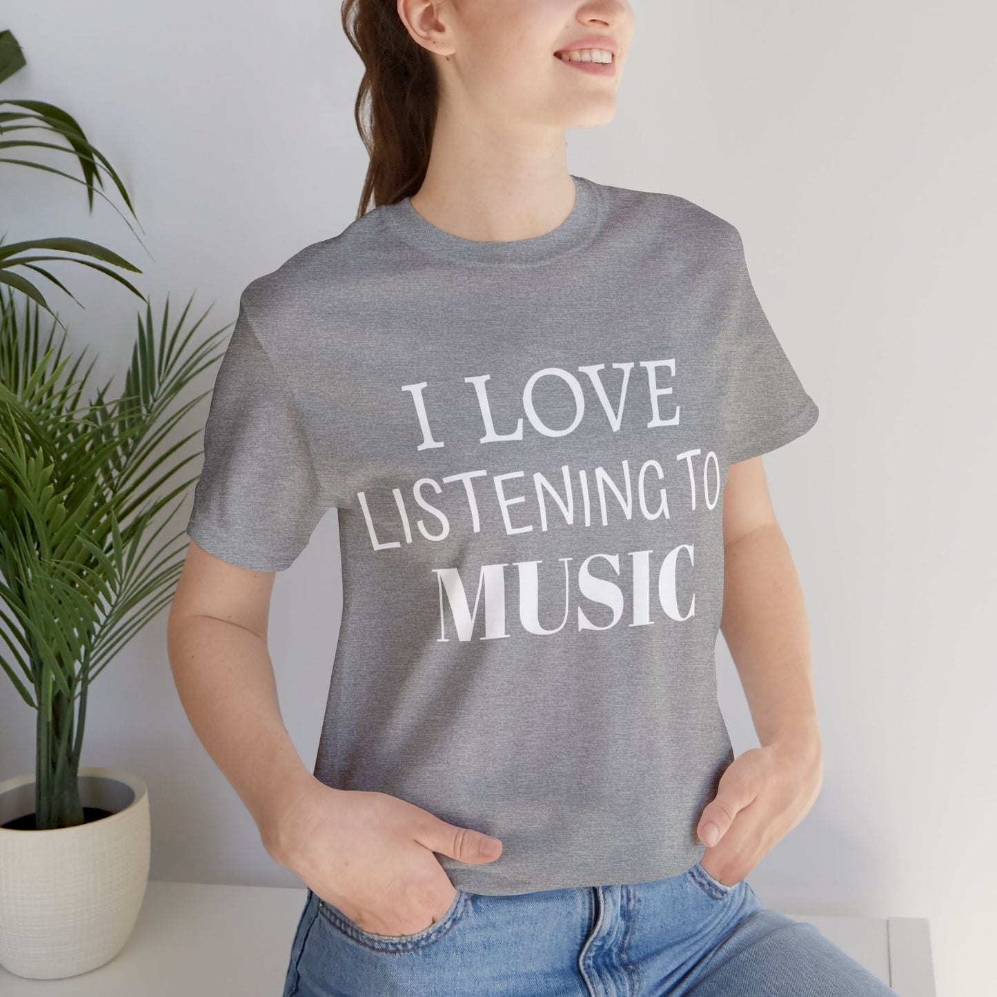 T-Shirt Text Shirt for Men & Women Black Bella Canvas Shirts for Tshirt Outfit Aesthetic Listen to Music Petrova Designs