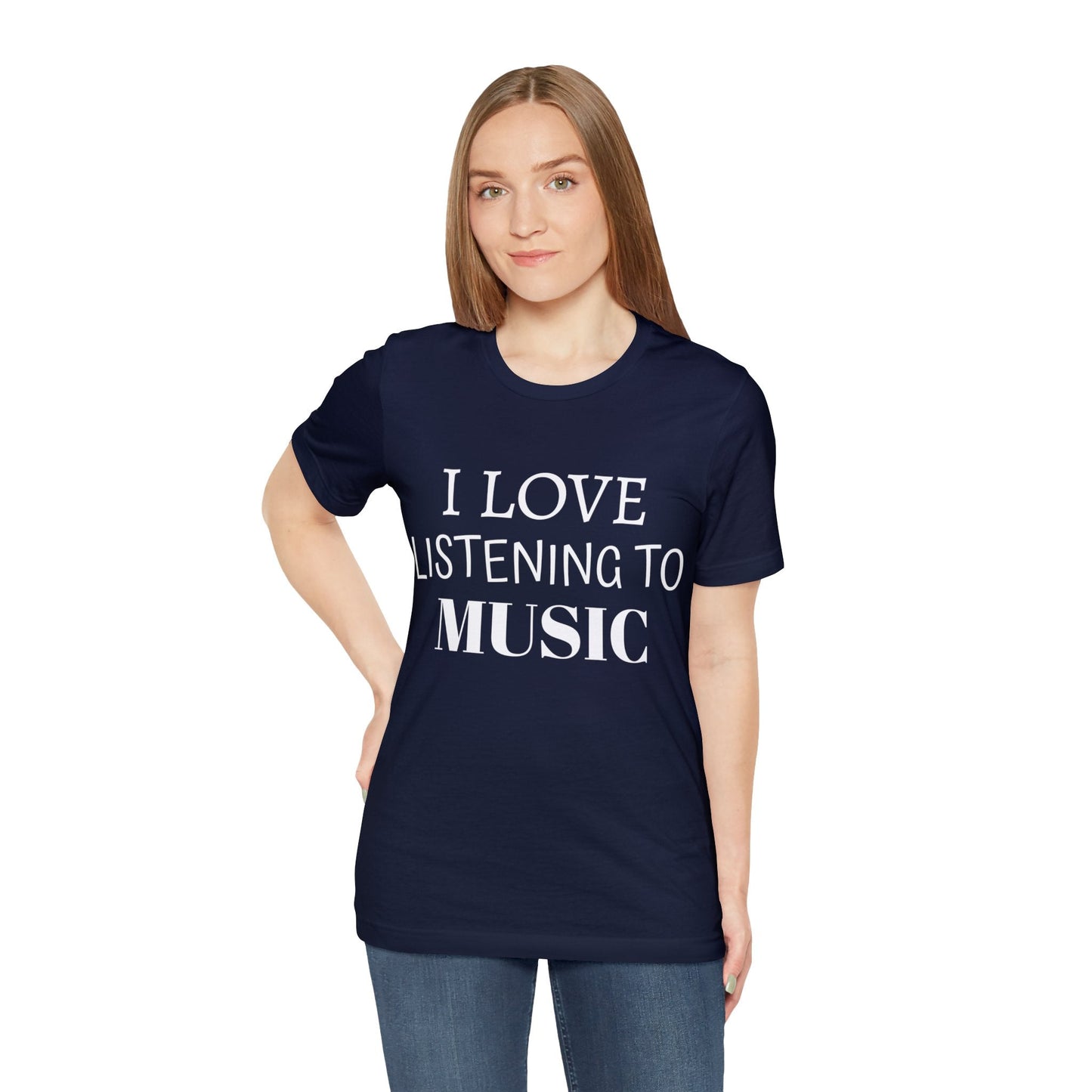 T-Shirt Text Shirt for Men & Women Black Bella Canvas Shirts for Tshirt Outfit Aesthetic Listen to Music Petrova Designs