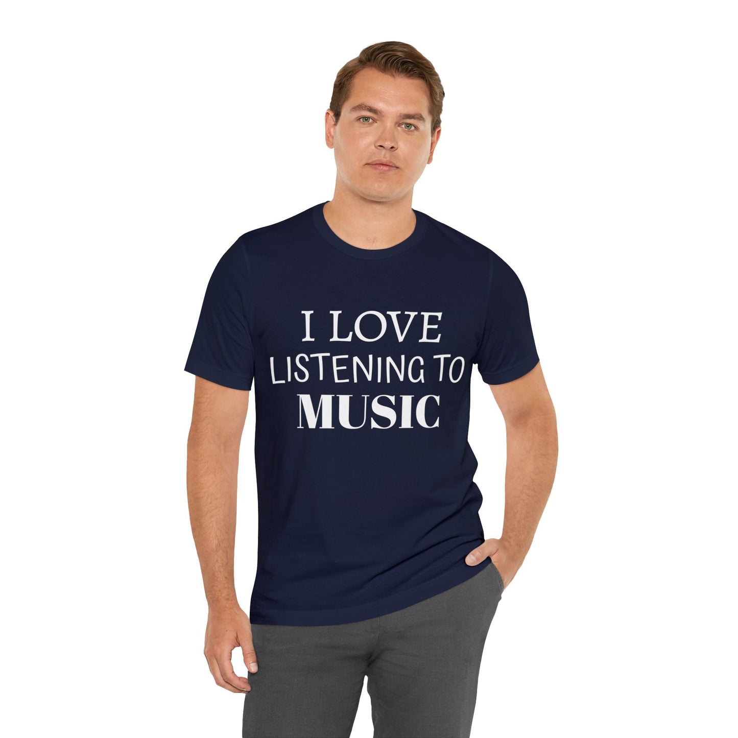 T-Shirt Text Shirt for Men & Women Black Bella Canvas Shirts for Tshirt Outfit Aesthetic Listen to Music Petrova Designs
