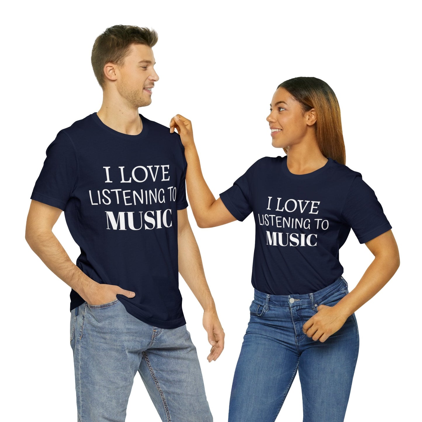 T-Shirt Text Shirt for Men & Women Black Bella Canvas Shirts for Tshirt Outfit Aesthetic Listen to Music Petrova Designs