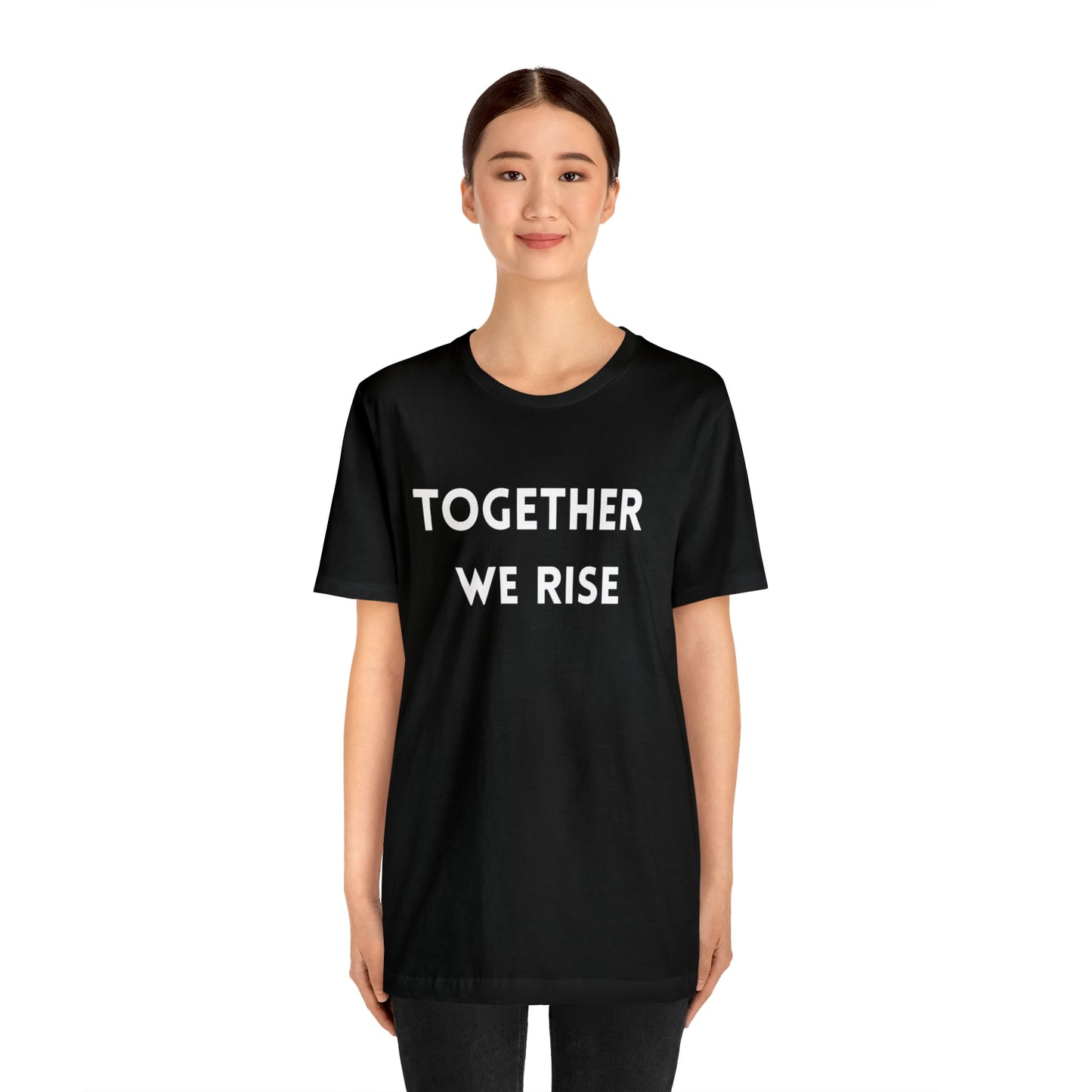 T-Shirt Text Shirt for Men & Women Black Bella Canvas Shirts for Tshirt Outfit Aesthetic Together Teamwork Team Petrova Designs
