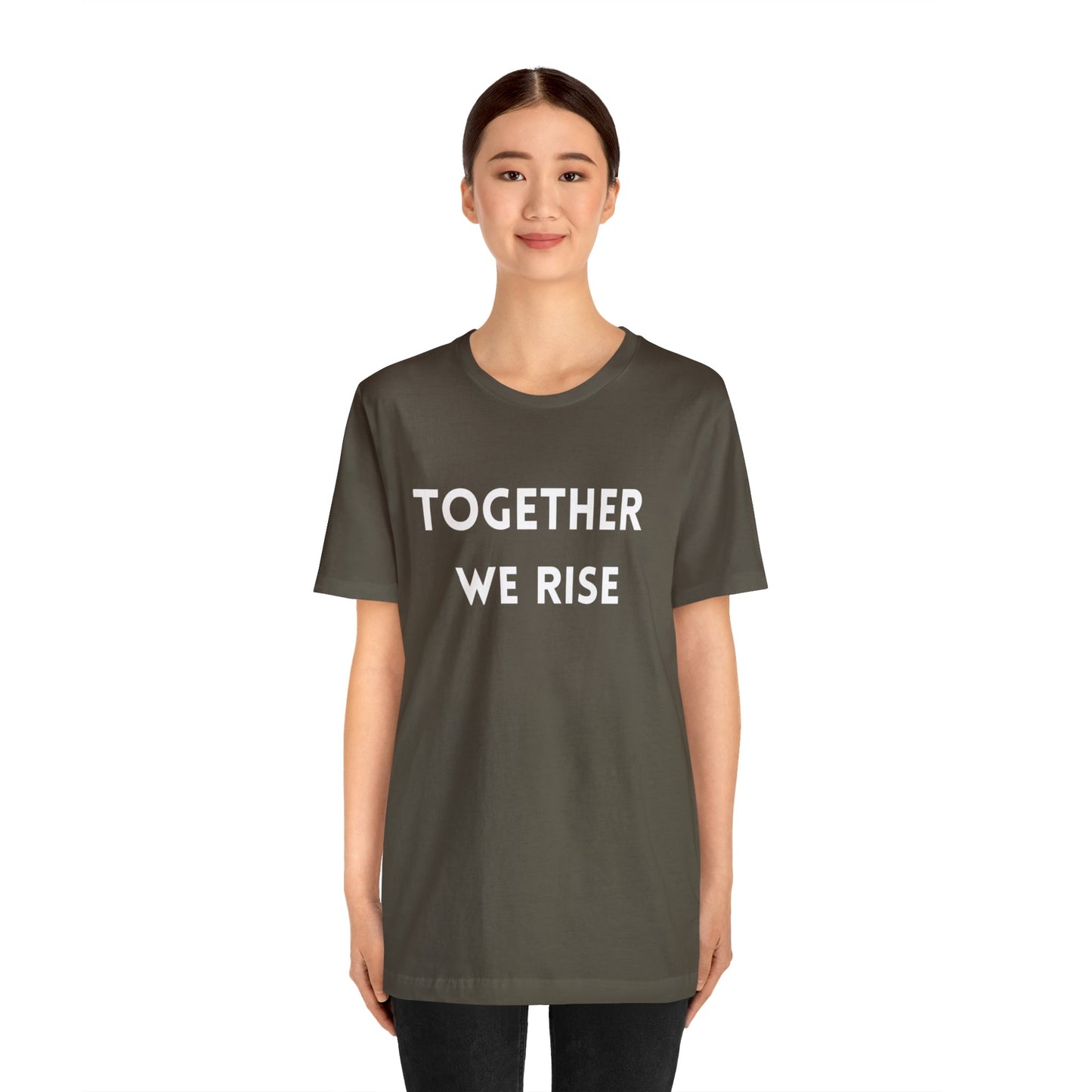T-Shirt Text Shirt for Men & Women Black Bella Canvas Shirts for Tshirt Outfit Aesthetic Together Teamwork Team Petrova Designs