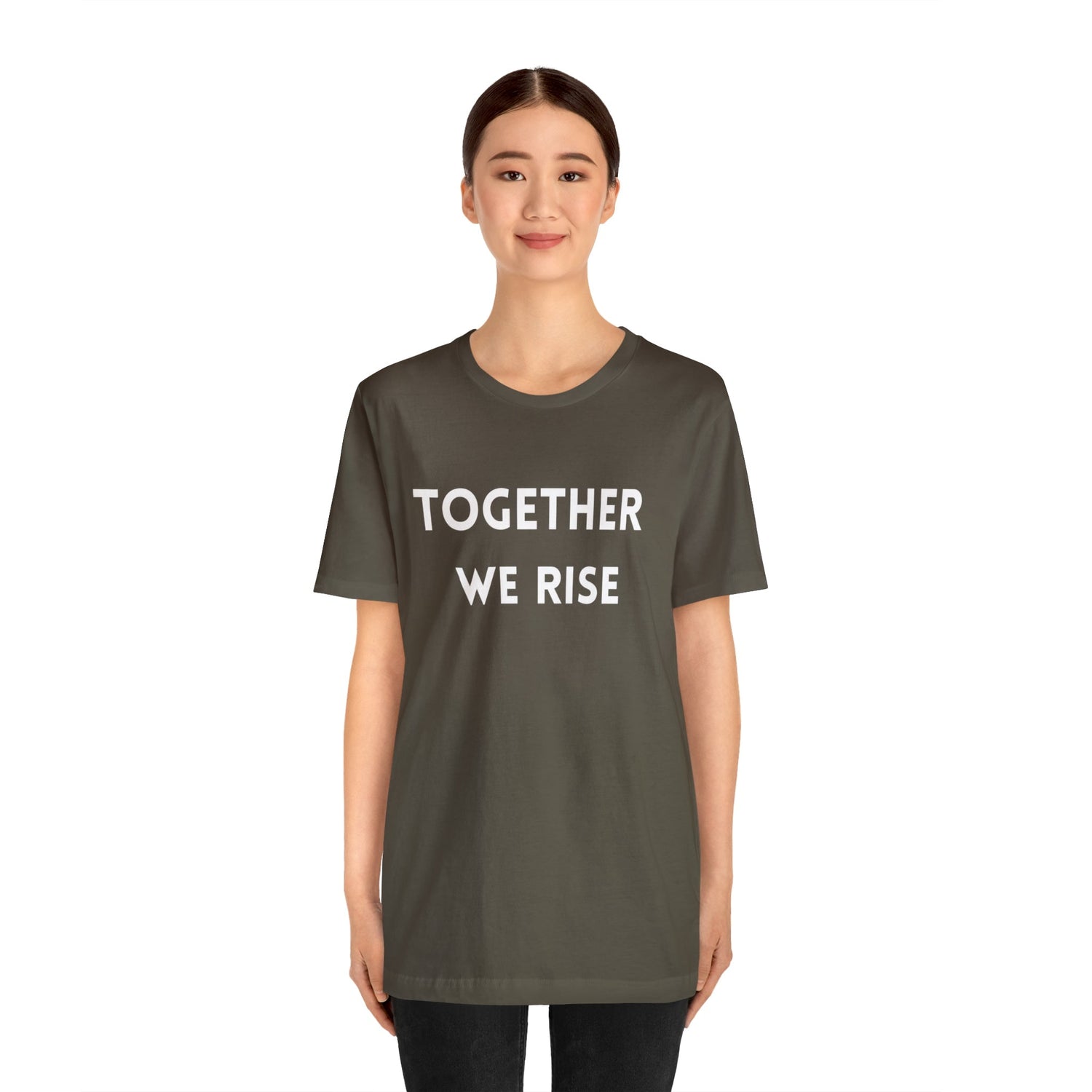 T-Shirt Text Shirt for Men & Women Black Bella Canvas Shirts for Tshirt Outfit Aesthetic Together Teamwork Team Petrova Designs