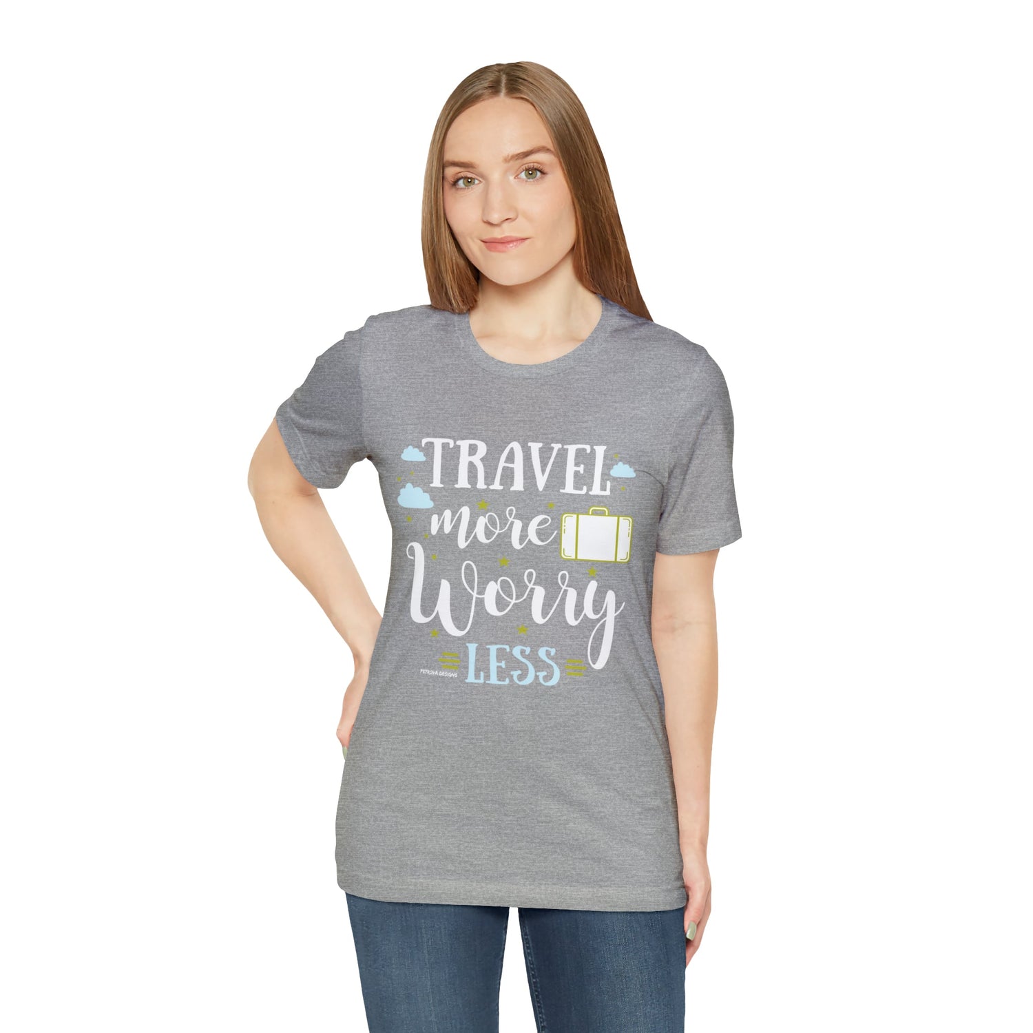 T-Shirt Text Shirt for Men & Women Black Bella Canvas Shirts for Tshirt Outfit Aesthetic Traveler Traveling Petrova Designs