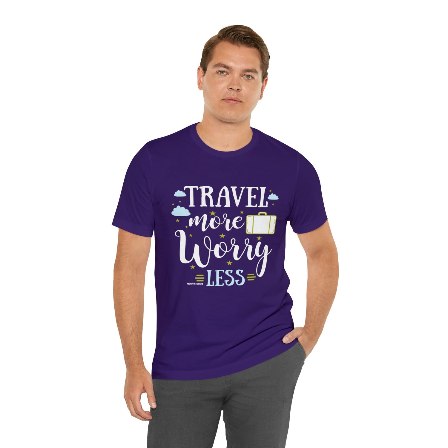 T-Shirt Text Shirt for Men & Women Black Bella Canvas Shirts for Tshirt Outfit Aesthetic Traveler Traveling Petrova Designs