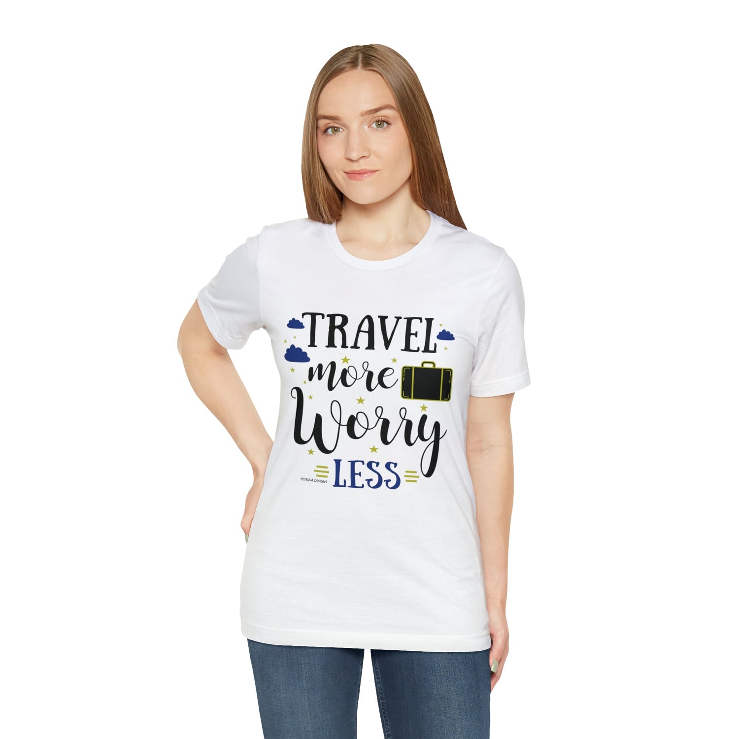 T-Shirt Text Shirt for Men & Women Black Bella Canvas Shirts for Tshirt Outfit Aesthetic Traveler Traveling Petrova Designs