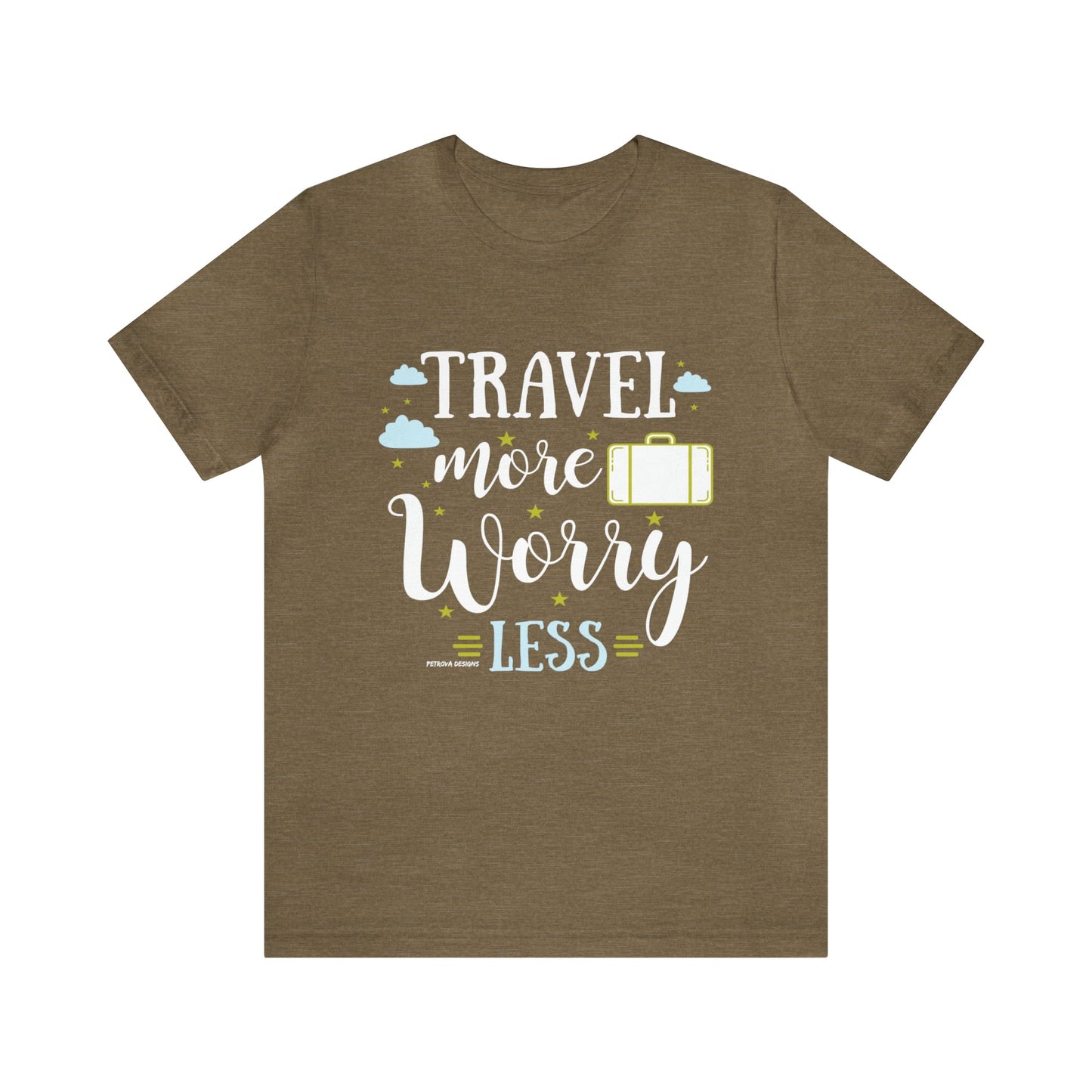 T-Shirt Text Shirt for Men & Women Black Bella Canvas Shirts for Tshirt Outfit Aesthetic Traveler Traveling Petrova Designs