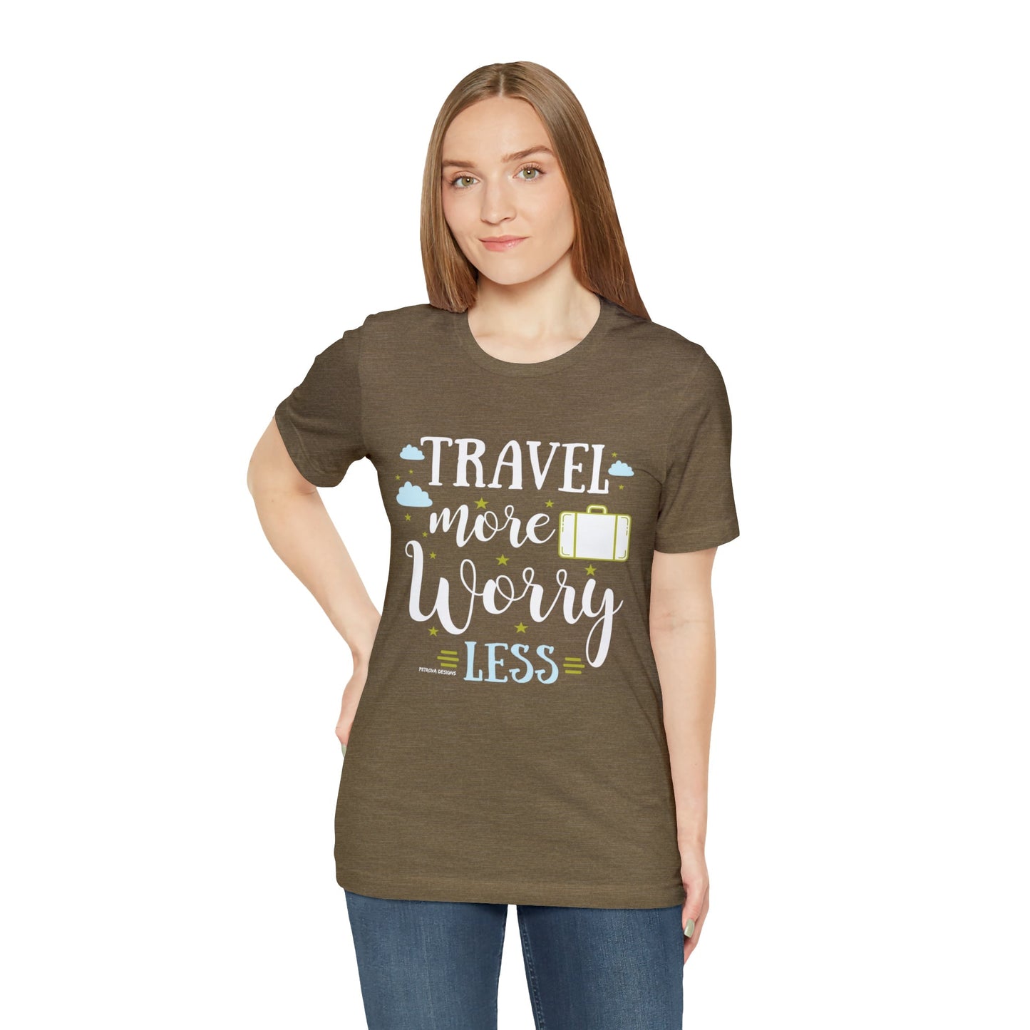 T-Shirt Text Shirt for Men & Women Black Bella Canvas Shirts for Tshirt Outfit Aesthetic Traveler Traveling Petrova Designs