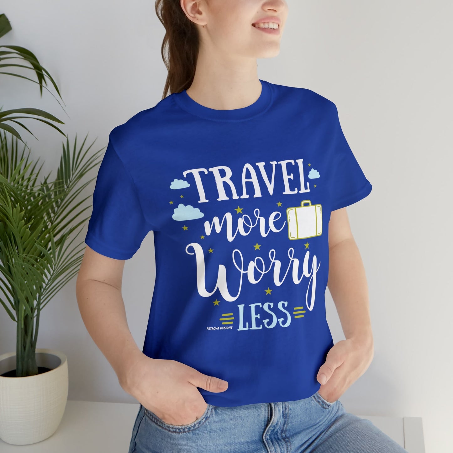 True Royal T-Shirt Text Shirt for Men & Women Black Bella Canvas Shirts for Tshirt Outfit Aesthetic Traveler Traveling Petrova Designs