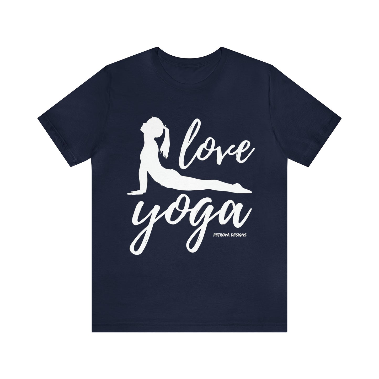 Navy T-Shirt Text Shirt for Men & Women Black Bella Canvas Shirts for Tshirt Outfit Aesthetic Yoga Petrova Designs