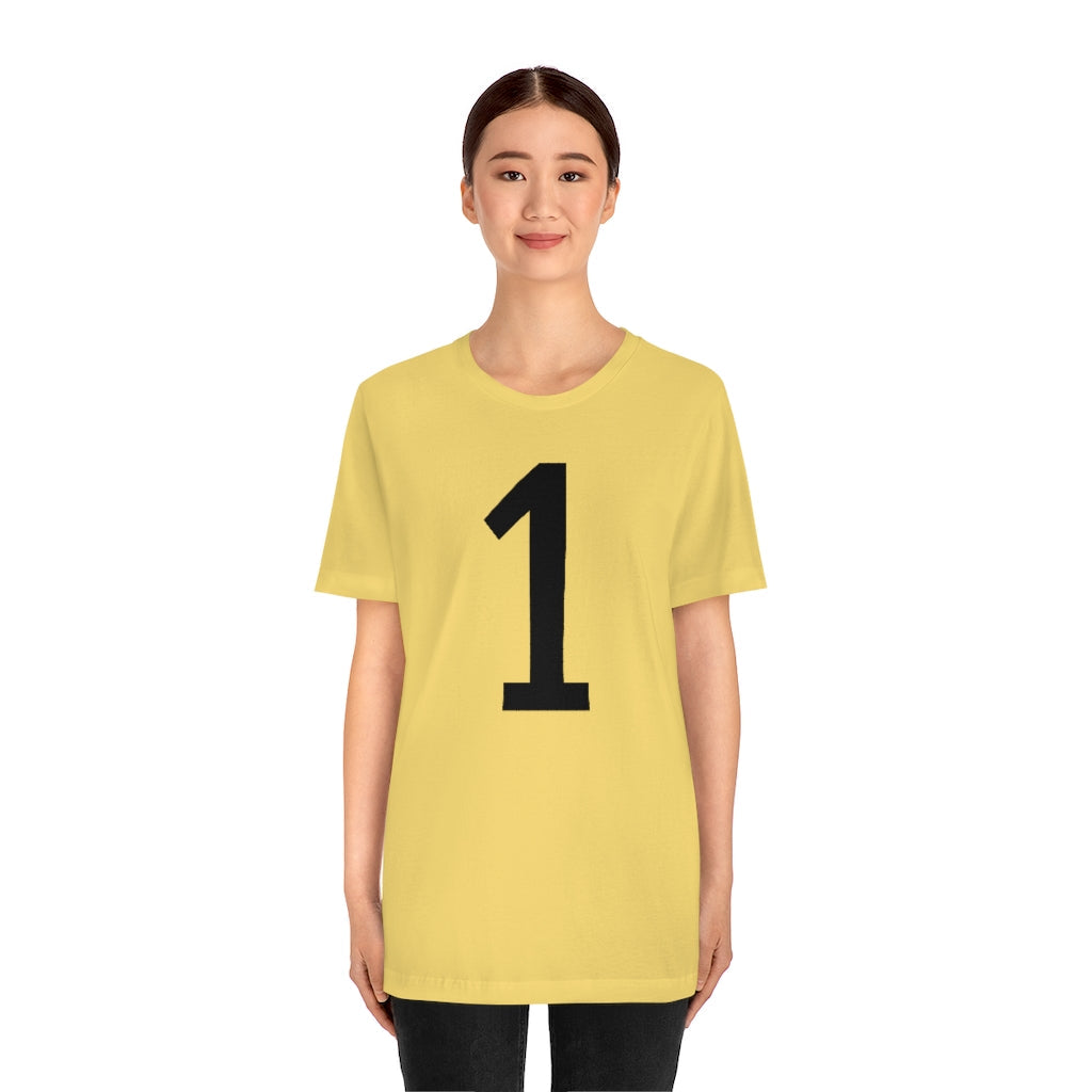 T-Shirt 1 Tee Shirt with Numbers On Them for Numbered T-Shirt Outfit Numerology Aesthetic Petrova Designs