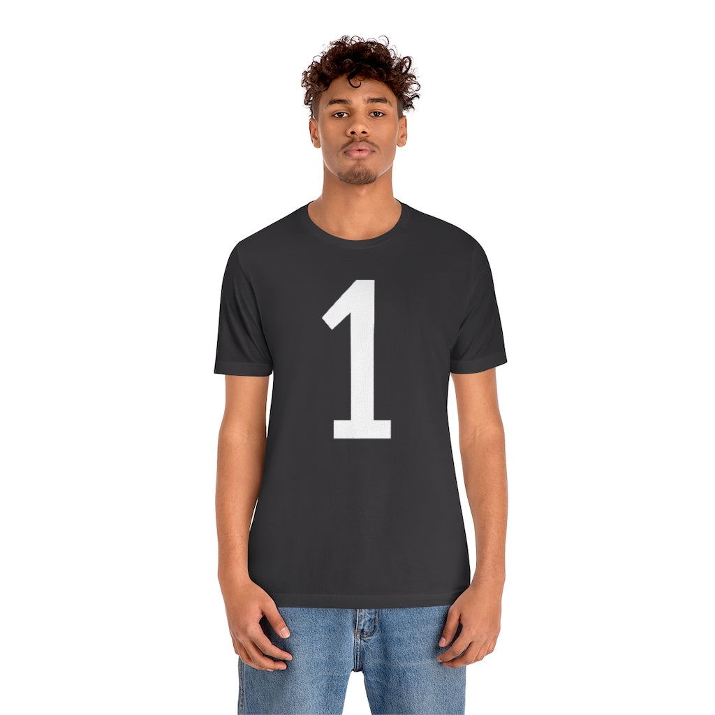 T-Shirt 1 Tee Shirt with Numbers On Them for Numbered T-Shirt Outfit Numerology Aesthetic Petrova Designs