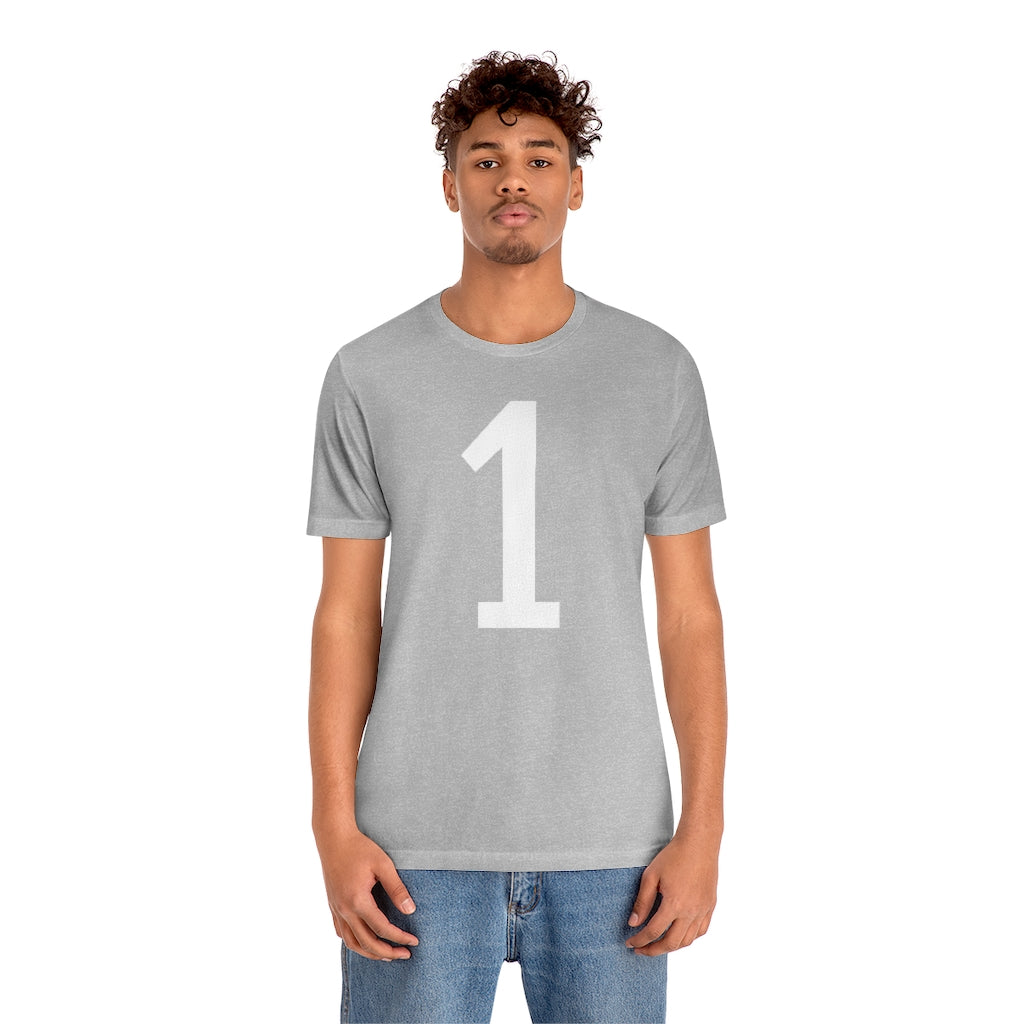 T-Shirt 1 Tee Shirt with Numbers On Them for Numbered T-Shirt Outfit Numerology Aesthetic Petrova Designs