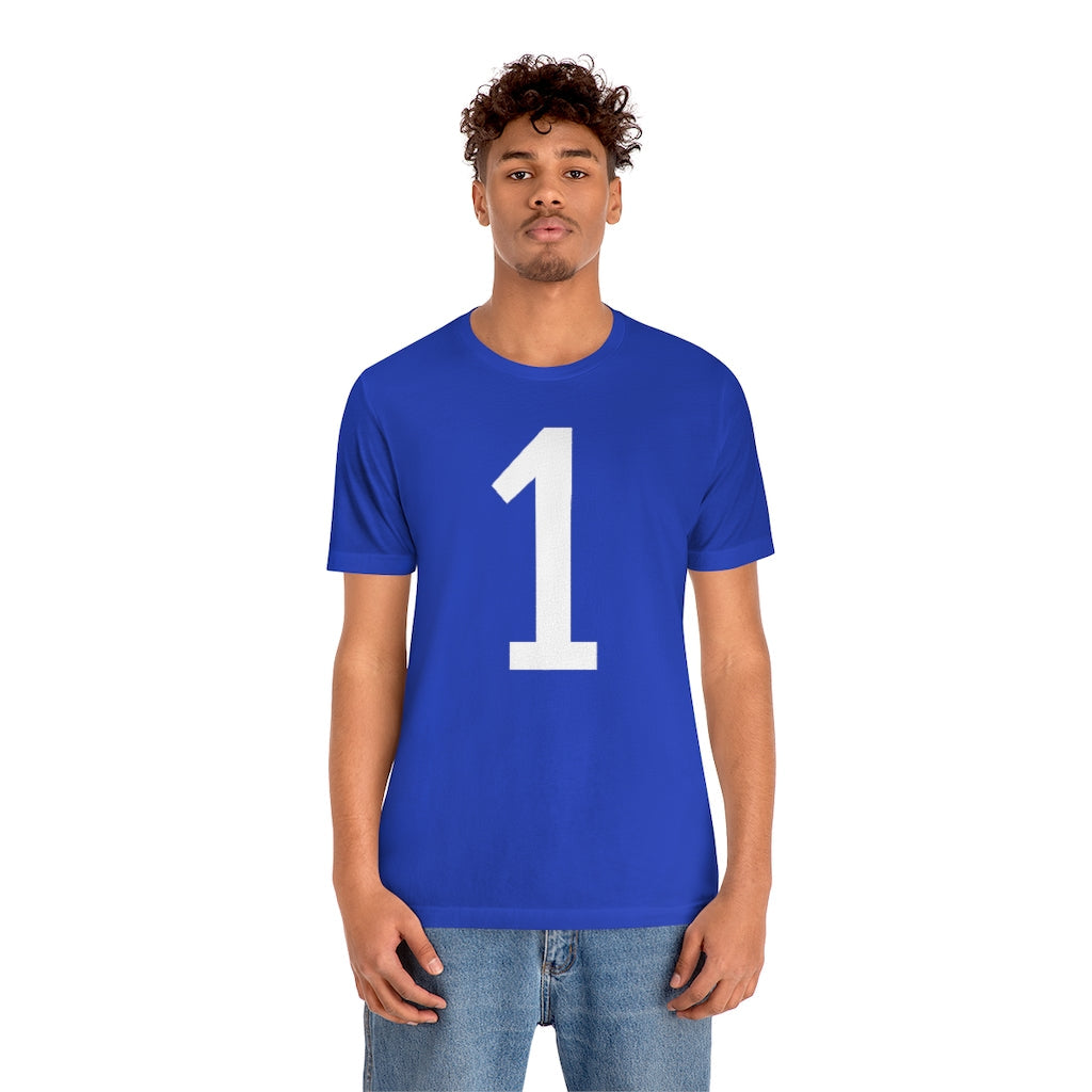 T-Shirt 1 Tee Shirt with Numbers On Them for Numbered T-Shirt Outfit Numerology Aesthetic Petrova Designs