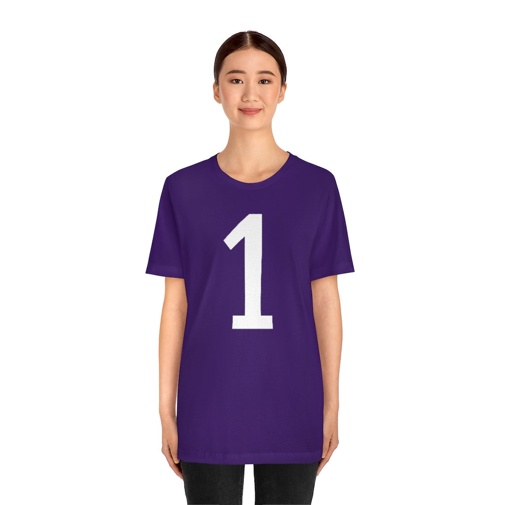 T-Shirt 1 Tee Shirt with Numbers On Them for Numbered T-Shirt Outfit Numerology Aesthetic Petrova Designs