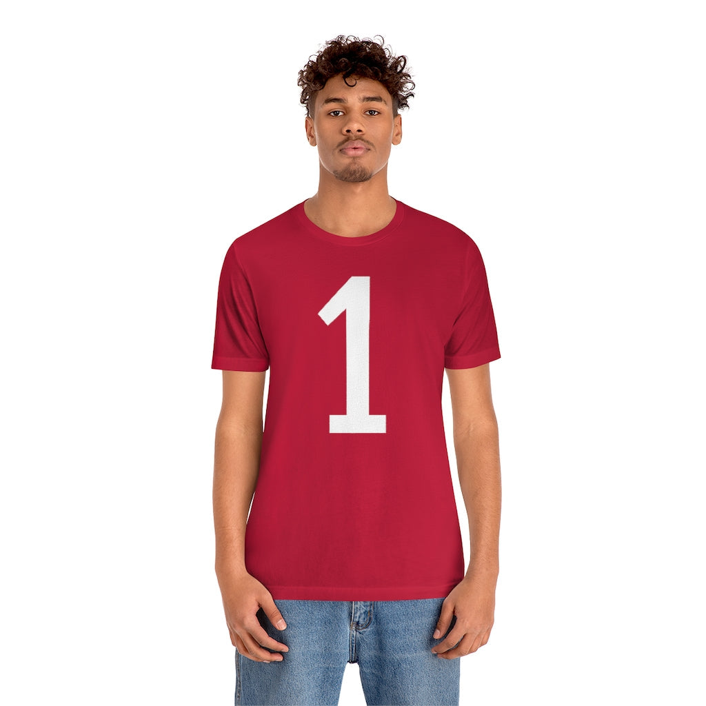 T-Shirt 1 Tee Shirt with Numbers On Them for Numbered T-Shirt Outfit Numerology Aesthetic Petrova Designs