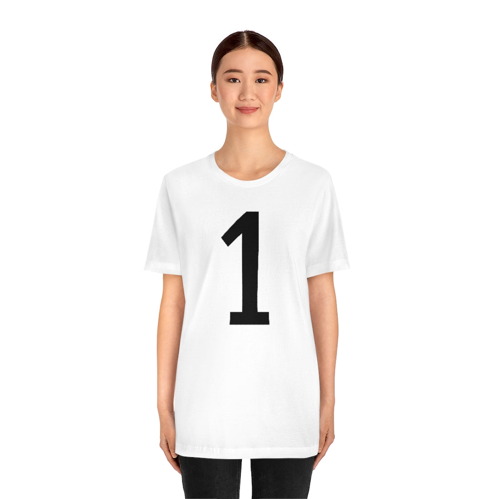 T-Shirt 1 Tee Shirt with Numbers On Them for Numbered T-Shirt Outfit Numerology Aesthetic Petrova Designs