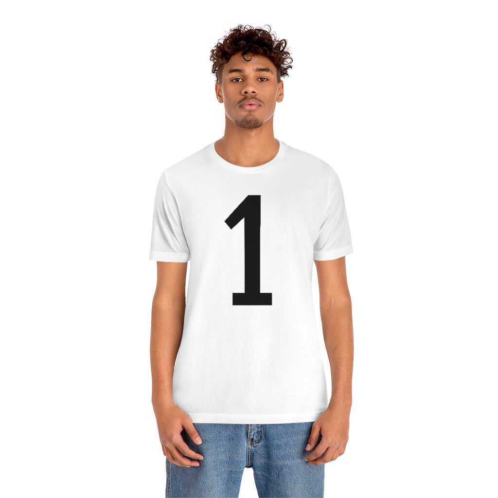 T-Shirt 1 Tee Shirt with Numbers On Them for Numbered T-Shirt Outfit Numerology Aesthetic Petrova Designs