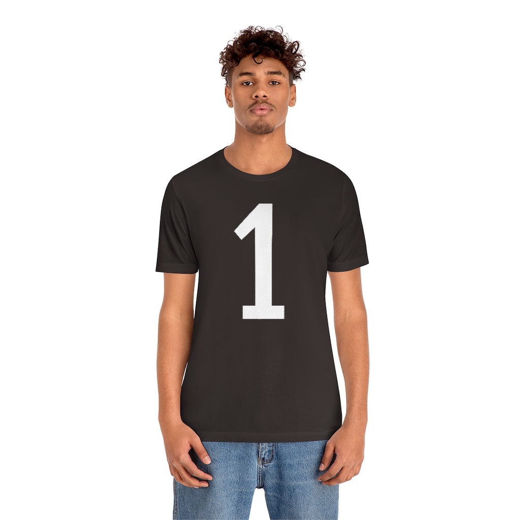 T-Shirt 1 Tee Shirt with Numbers On Them for Numbered T-Shirt Outfit Numerology Aesthetic Petrova Designs