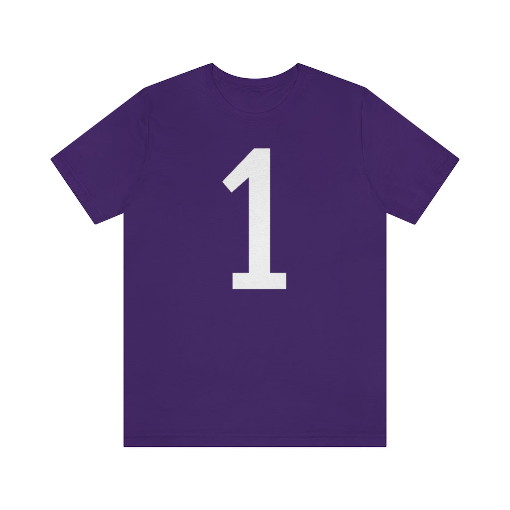 Team Purple T-Shirt 1 Tee Shirt with Numbers On Them for Numbered T-Shirt Outfit Numerology Aesthetic Petrova Designs