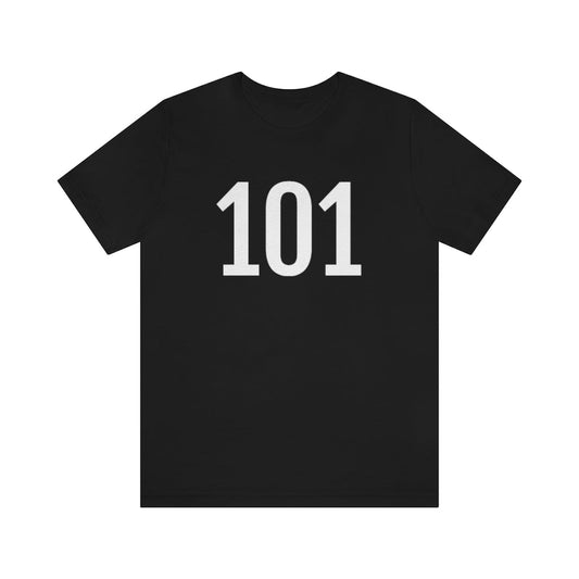 Black T-Shirt 101 T-Shirt Angel Number Tee Shirt with Numbers On Them for Numbered Outfit Petrova Designs