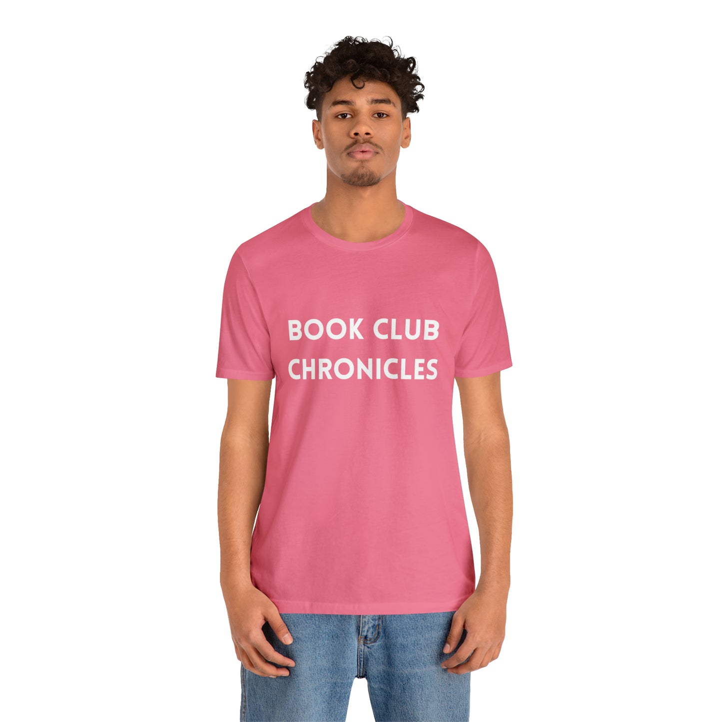 Bookworm Chic: 'Book Club Chronicles' T-Shirt for Avid Readers Charity Pink T-Shirt Petrova Designs