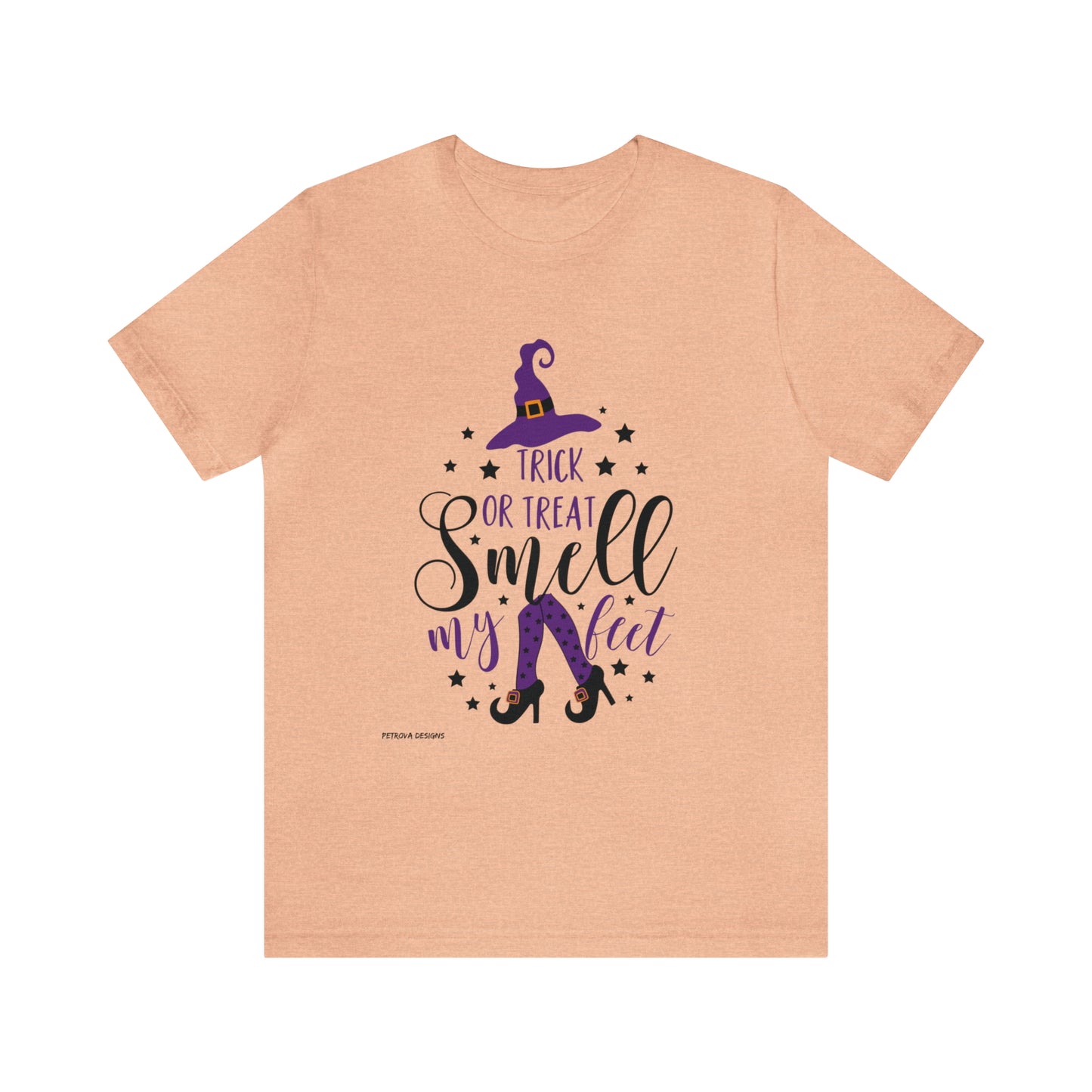 Halloween T-Shirt With Witch Hat T-Shirt Petrova Designs